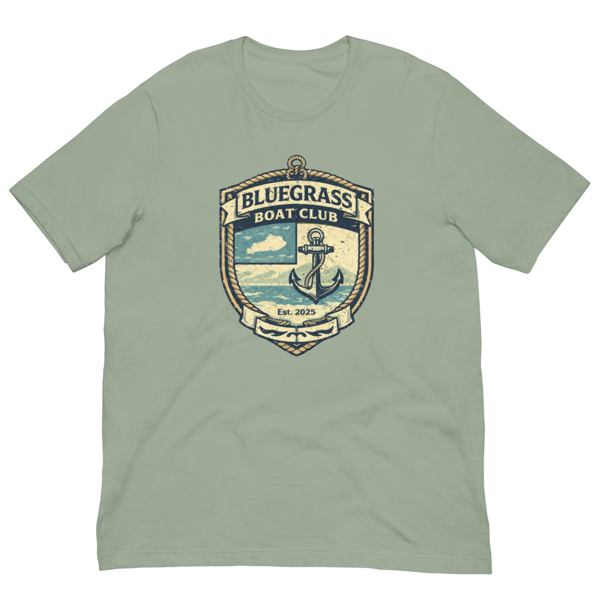 Bluegrass Boat Club Shirt | Vintage Nautical Crest Design | Classic - Bluegrass Elite Apparel LLC