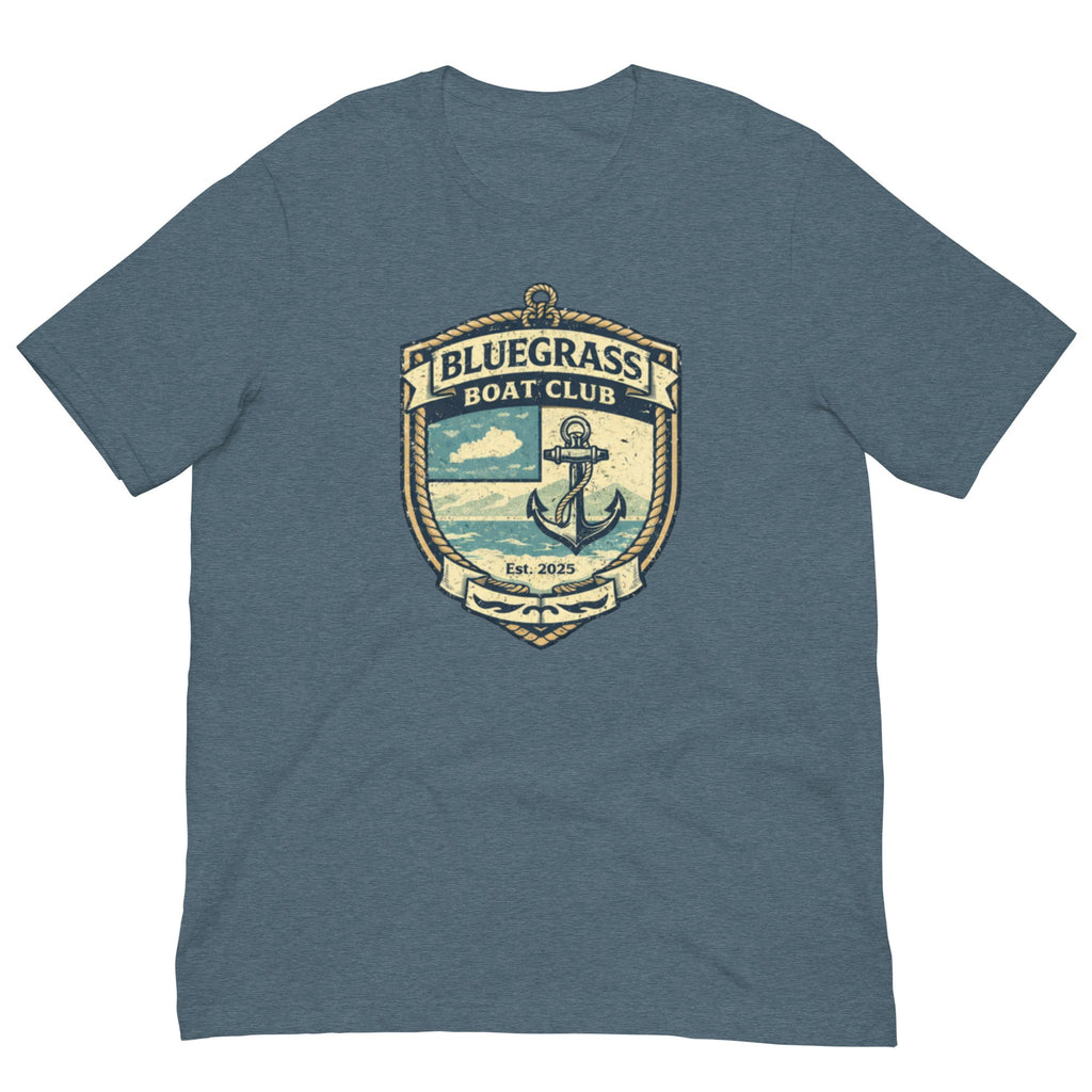 Bluegrass Boat Club Shirt | Vintage Nautical Crest Design | Classic - Bluegrass Elite Apparel LLC