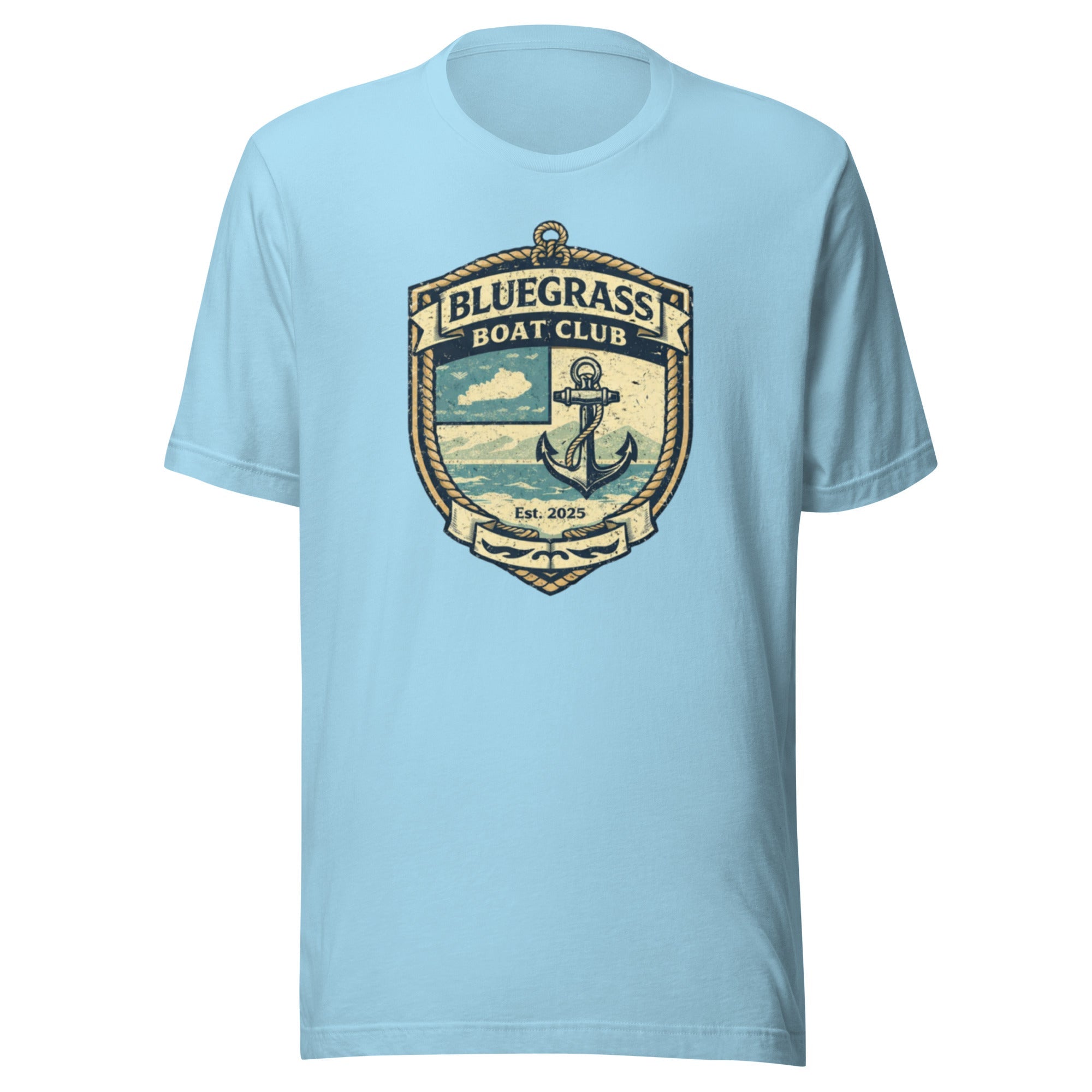 Bluegrass Boat Club Shirt | Vintage Nautical Crest Design | Classic - Bluegrass Elite Apparel LLC