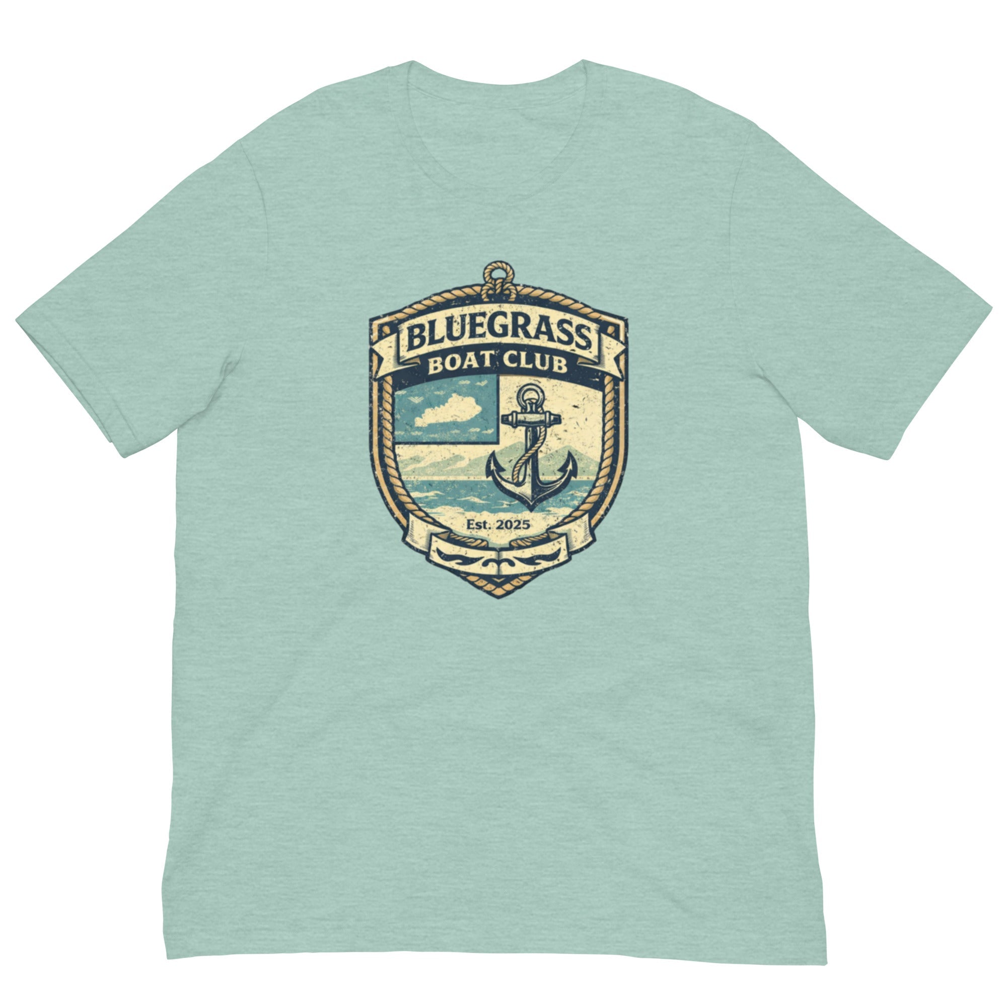 Bluegrass Boat Club Shirt | Vintage Nautical Crest Design | Classic - Bluegrass Elite Apparel LLC