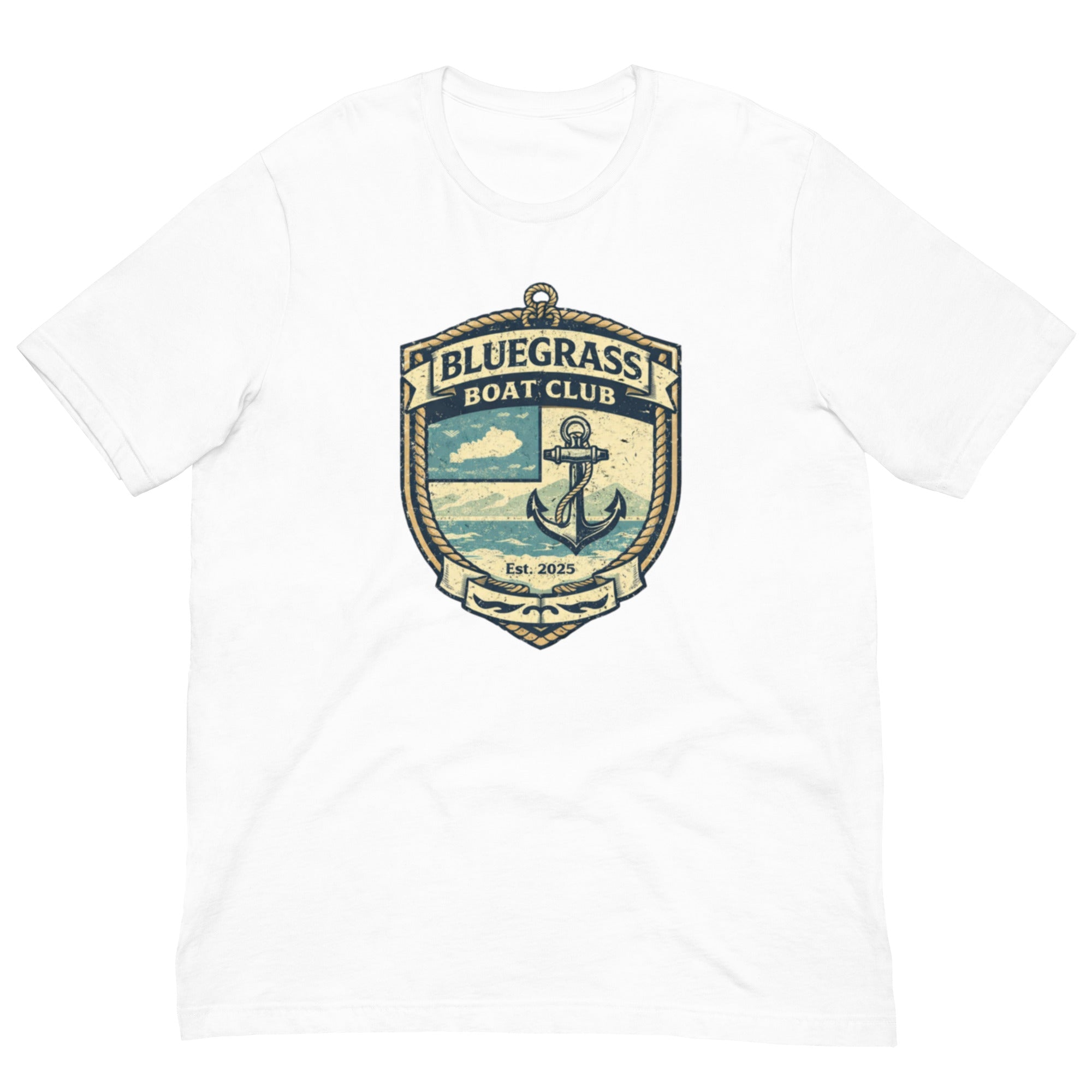 Bluegrass Boat Club Shirt | Vintage Nautical Crest Design | Classic - Bluegrass Elite Apparel LLC