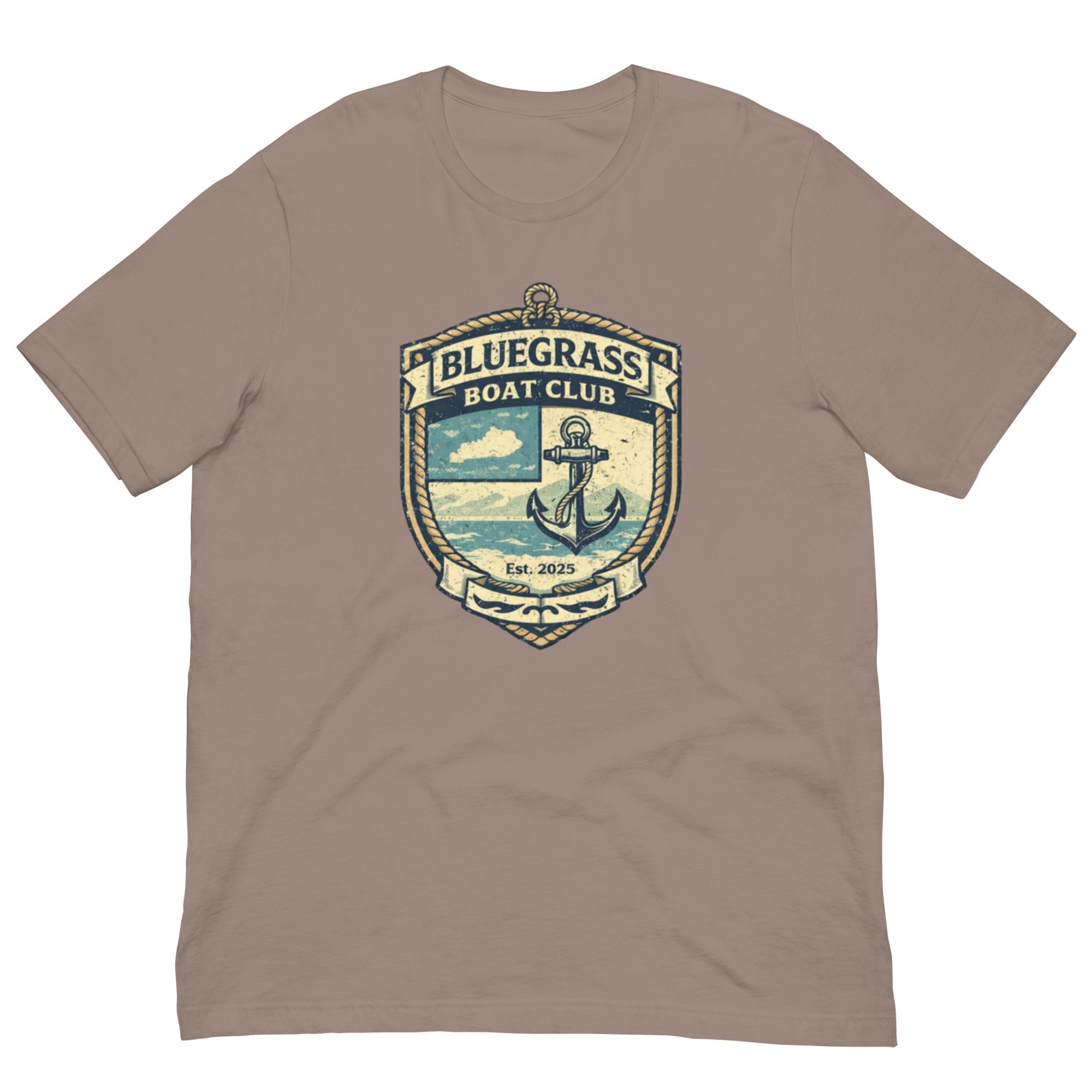 Bluegrass Boat Club Shirt | Vintage Nautical Crest Design | Classic - Bluegrass Elite Apparel LLC