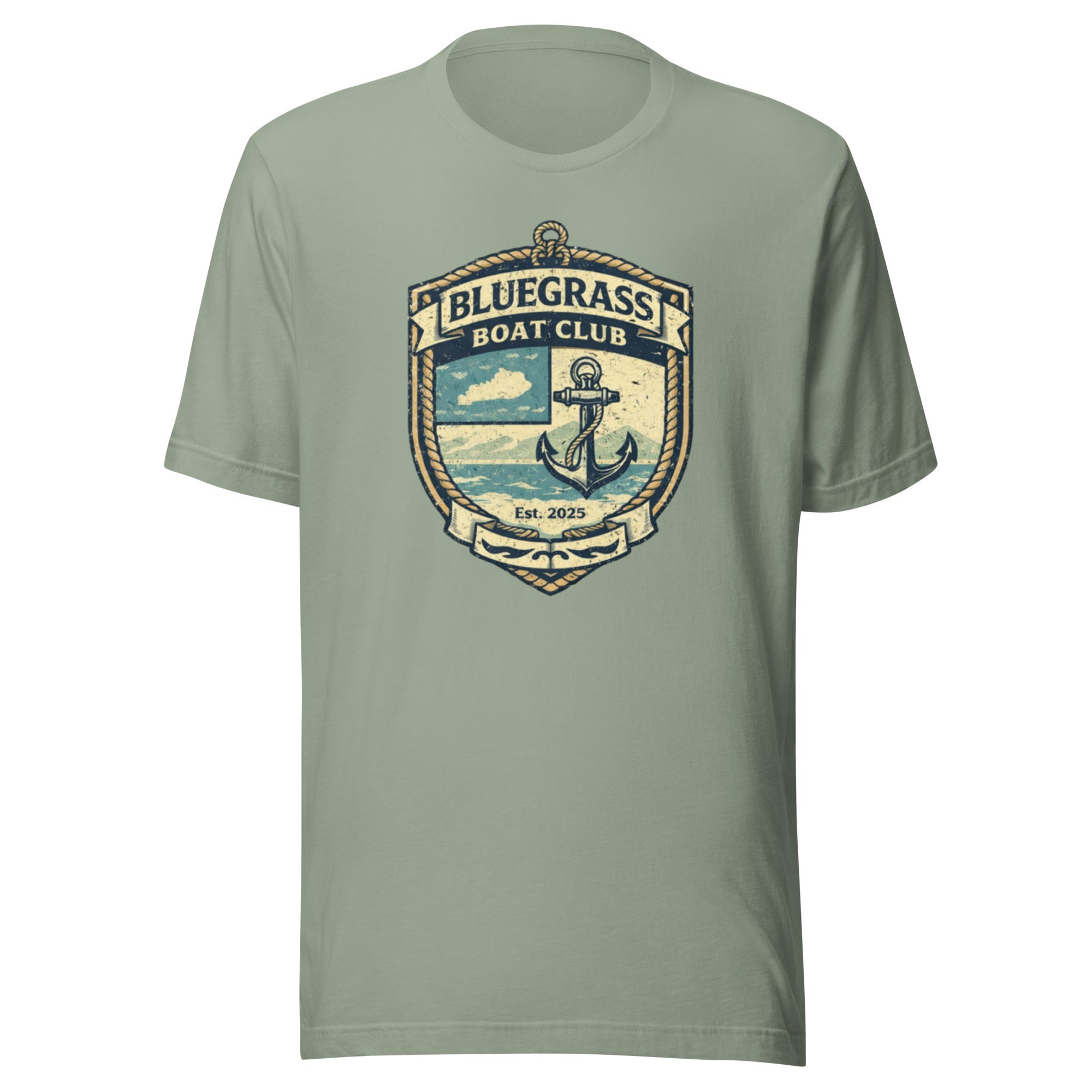 Bluegrass Boat Club Shirt | Vintage Nautical Crest Design | Classic - Bluegrass Elite Apparel LLC