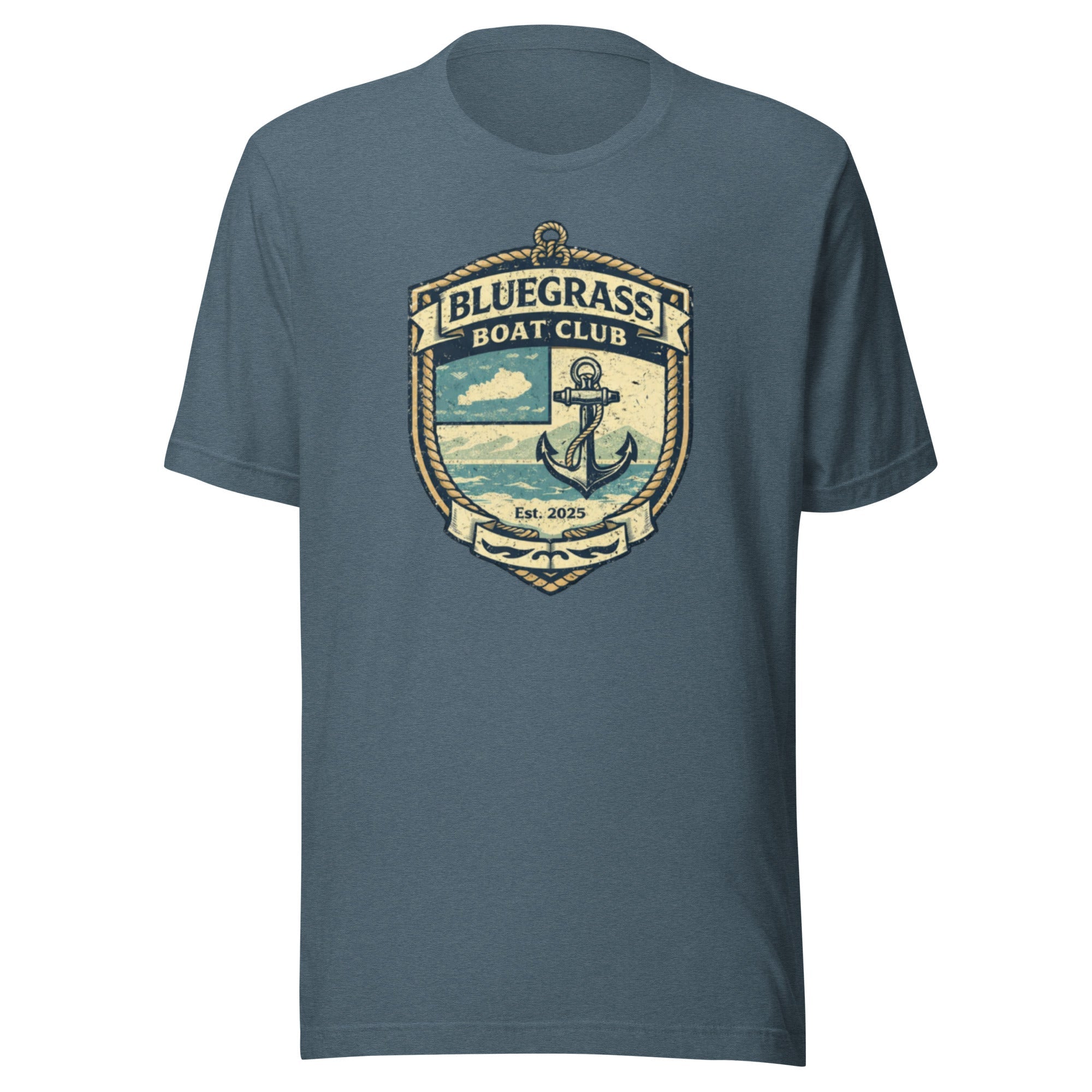 Bluegrass Boat Club Shirt | Vintage Nautical Crest Design | Classic - Bluegrass Elite Apparel LLC