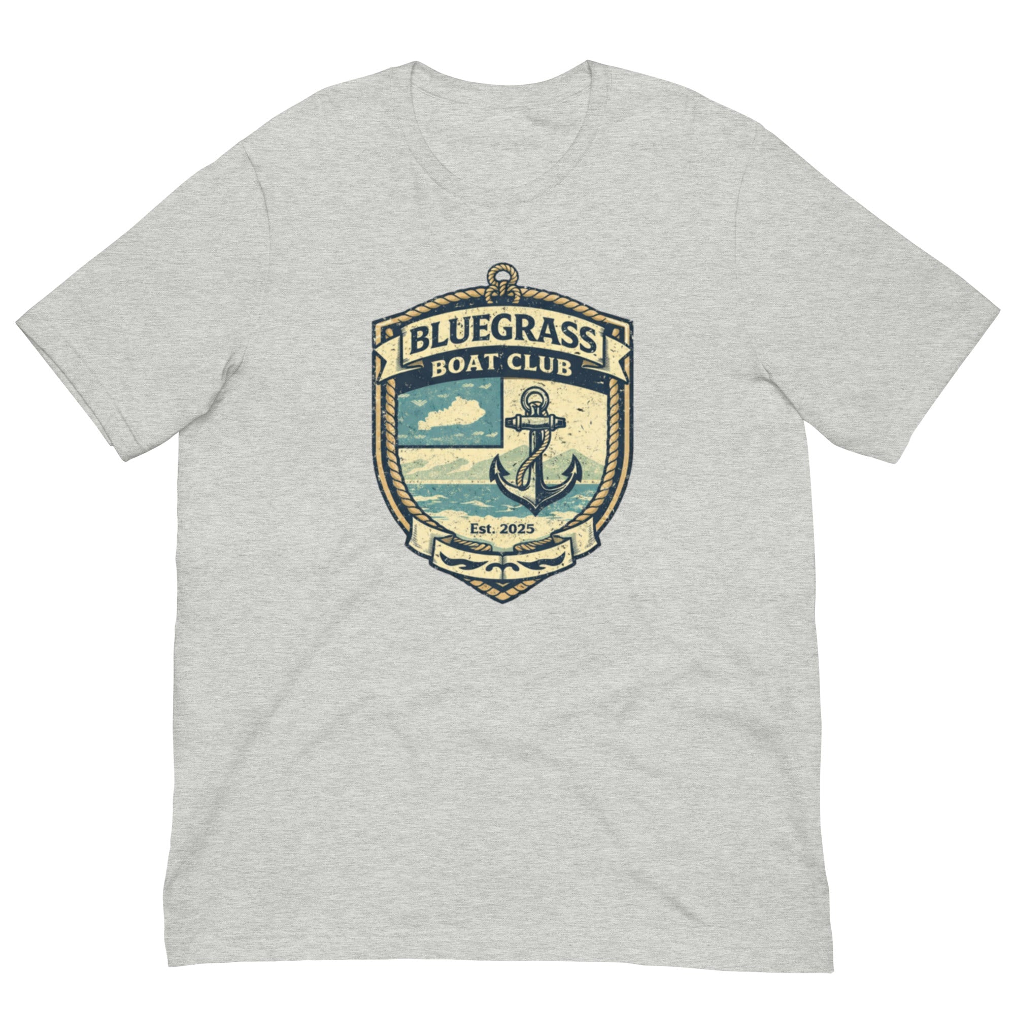 Bluegrass Boat Club Shirt | Vintage Nautical Crest Design | Classic - Bluegrass Elite Apparel LLC