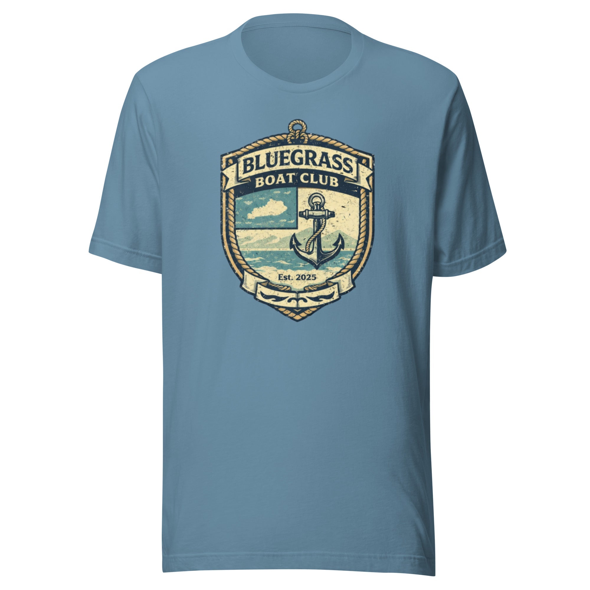 Bluegrass Boat Club Shirt | Vintage Nautical Crest Design | Classic - Bluegrass Elite Apparel LLC