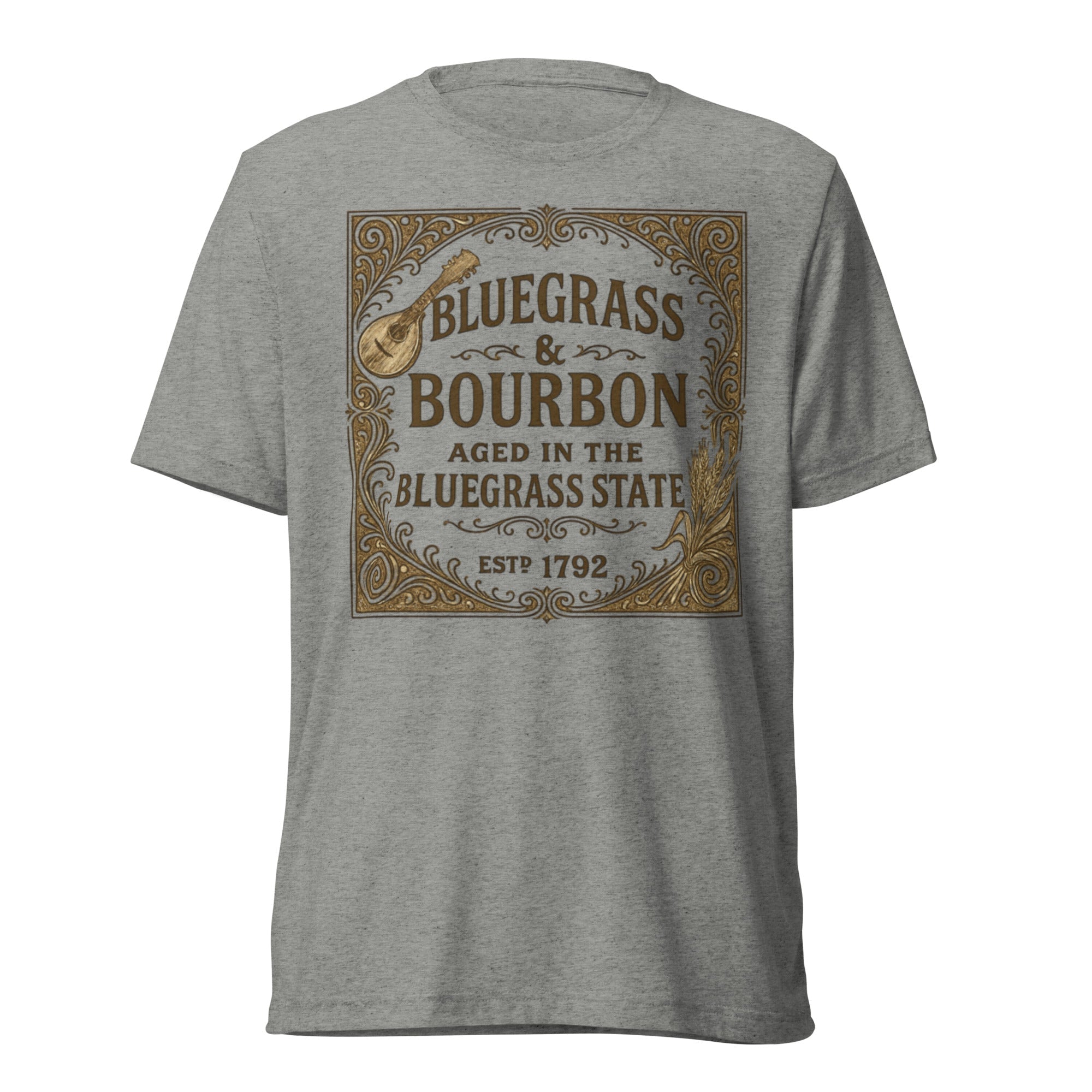 Bluegrass & Bourbon Vintage Label T-Shirt | Kentucky Heritage | Elite - Bluegrass Elite Apparel LLC