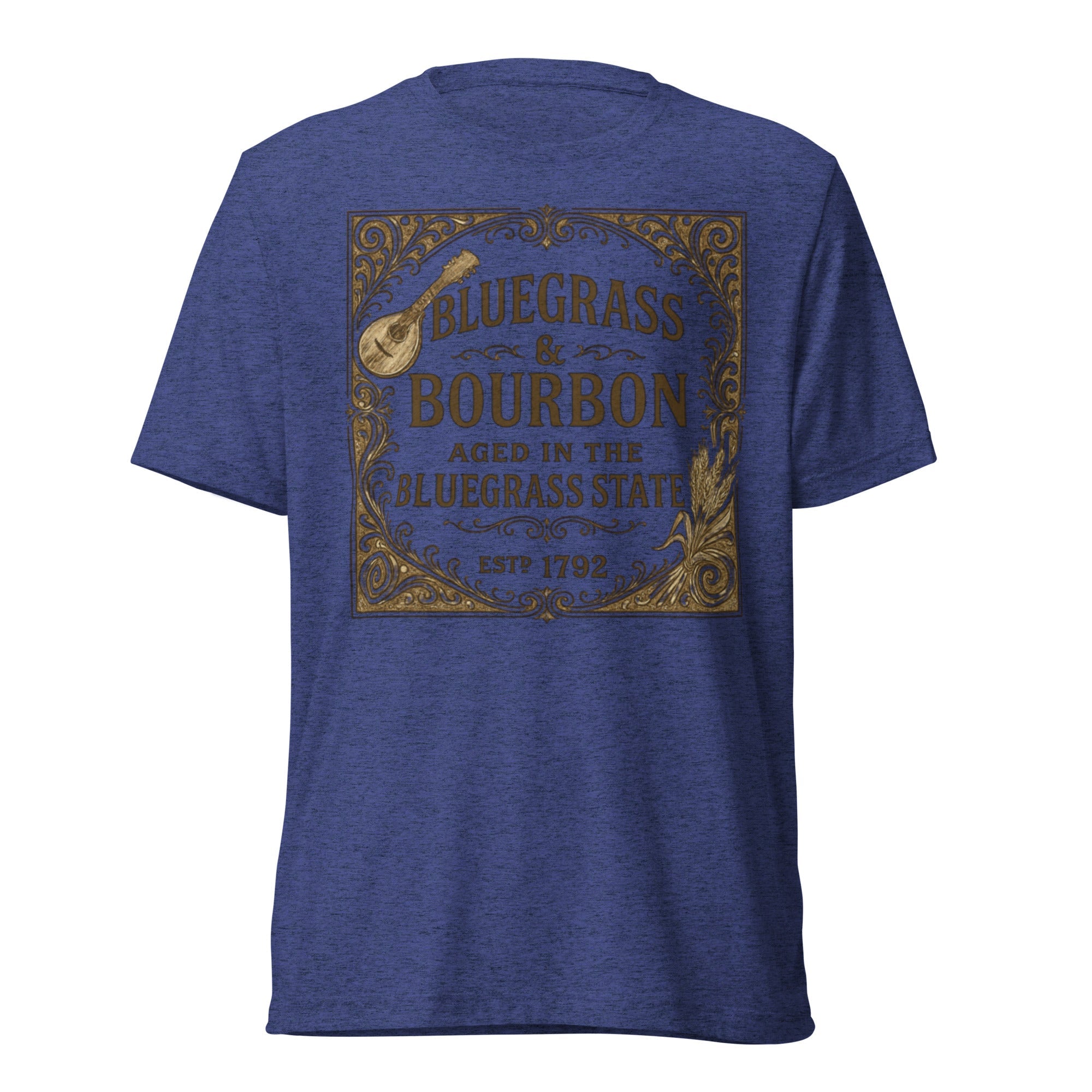 Bluegrass & Bourbon Vintage Label T-Shirt | Kentucky Heritage | Elite - Bluegrass Elite Apparel LLC