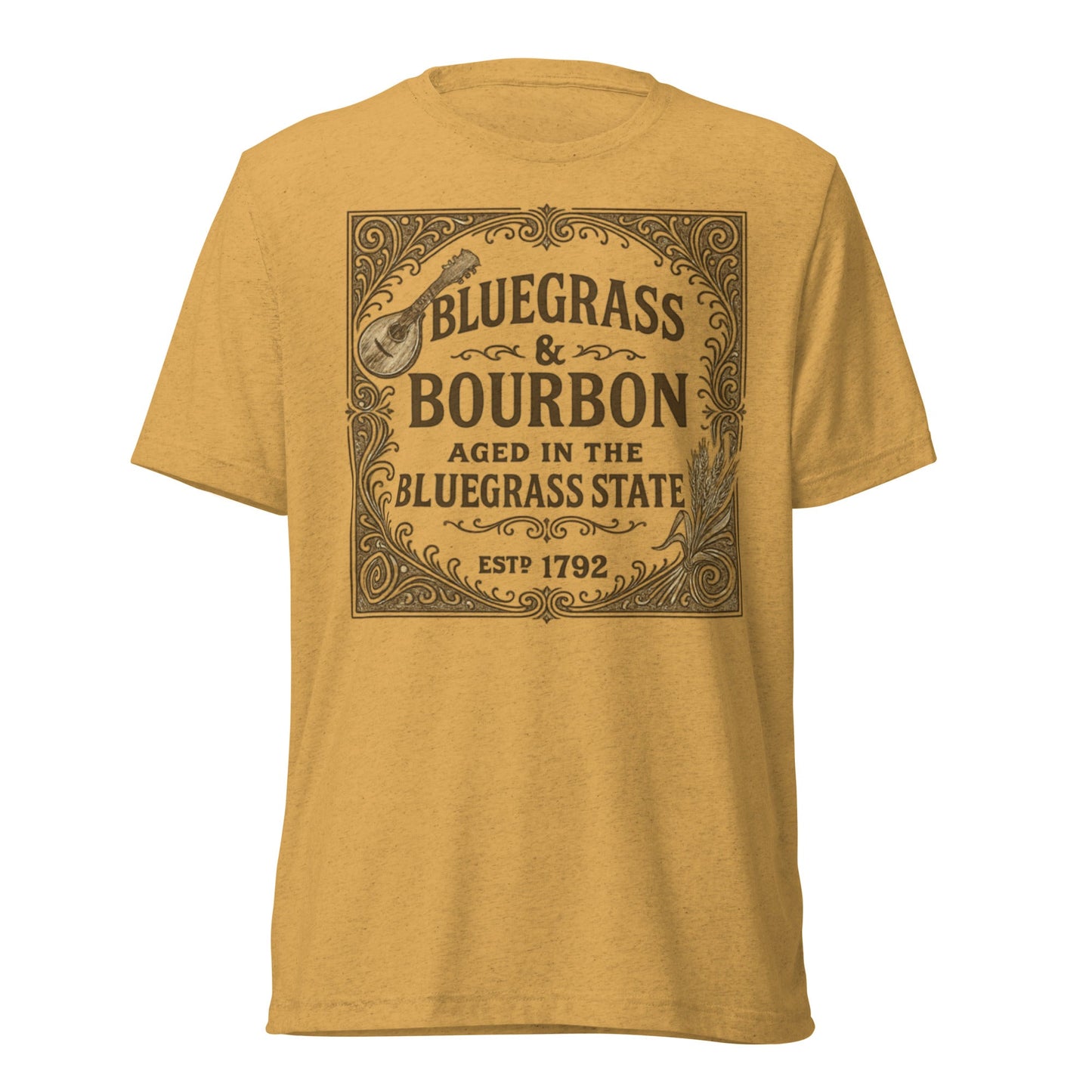 Bluegrass & Bourbon Vintage Label T-Shirt | Kentucky Heritage | Elite - Bluegrass Elite Apparel LLC