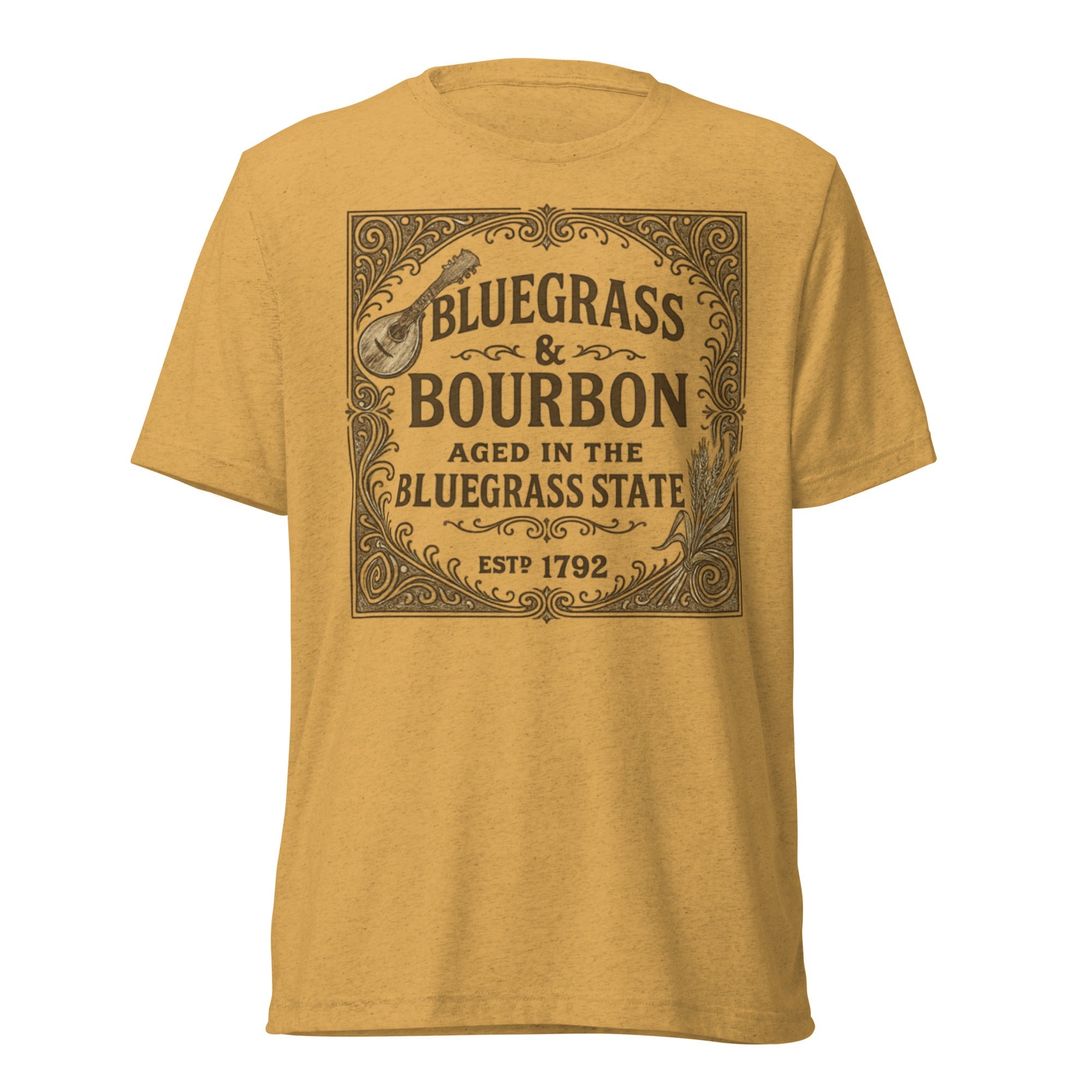 Bluegrass & Bourbon Vintage Label T-Shirt | Kentucky Heritage | Elite - Bluegrass Elite Apparel LLC