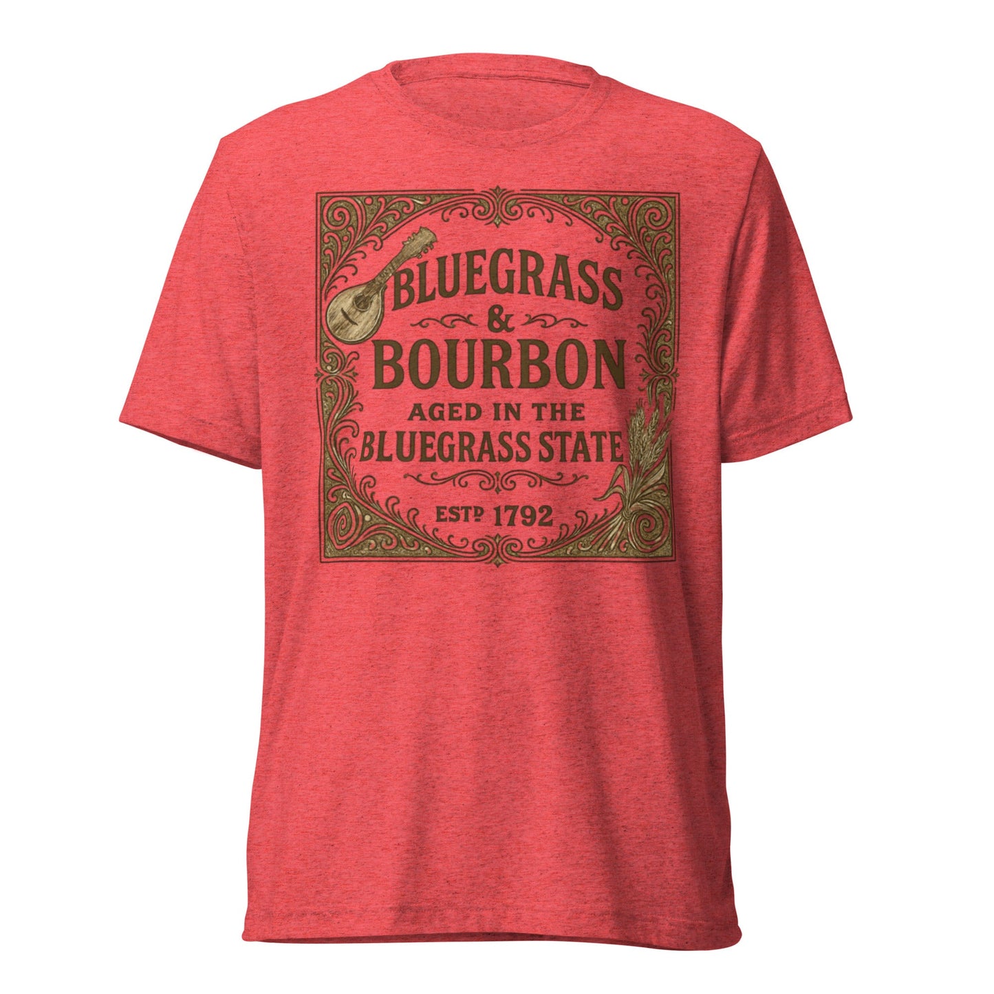 Bluegrass & Bourbon Vintage Label T-Shirt | Kentucky Heritage | Elite - Bluegrass Elite Apparel LLC