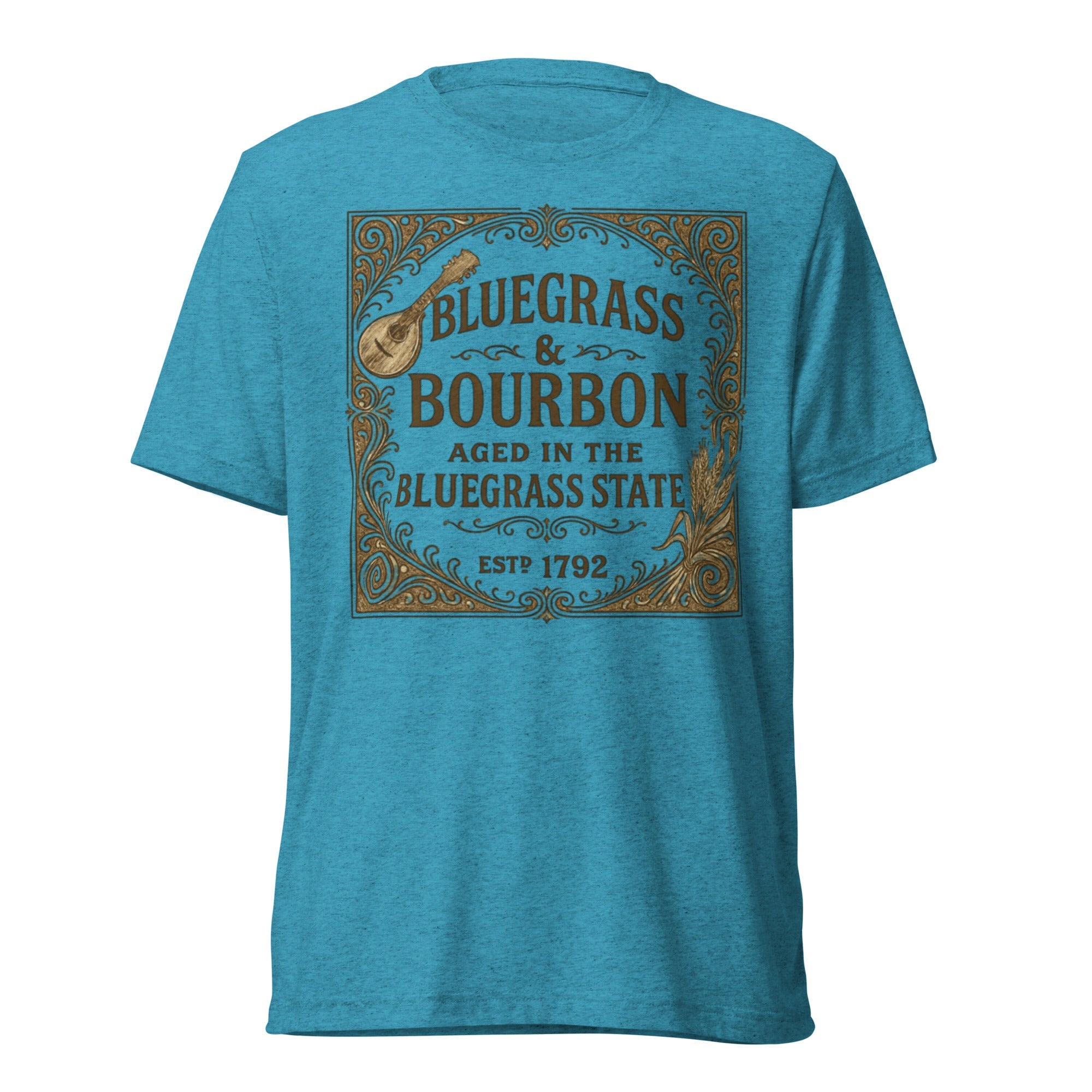 Bluegrass & Bourbon Vintage Label T-Shirt | Kentucky Heritage | Elite - Bluegrass Elite Apparel LLC