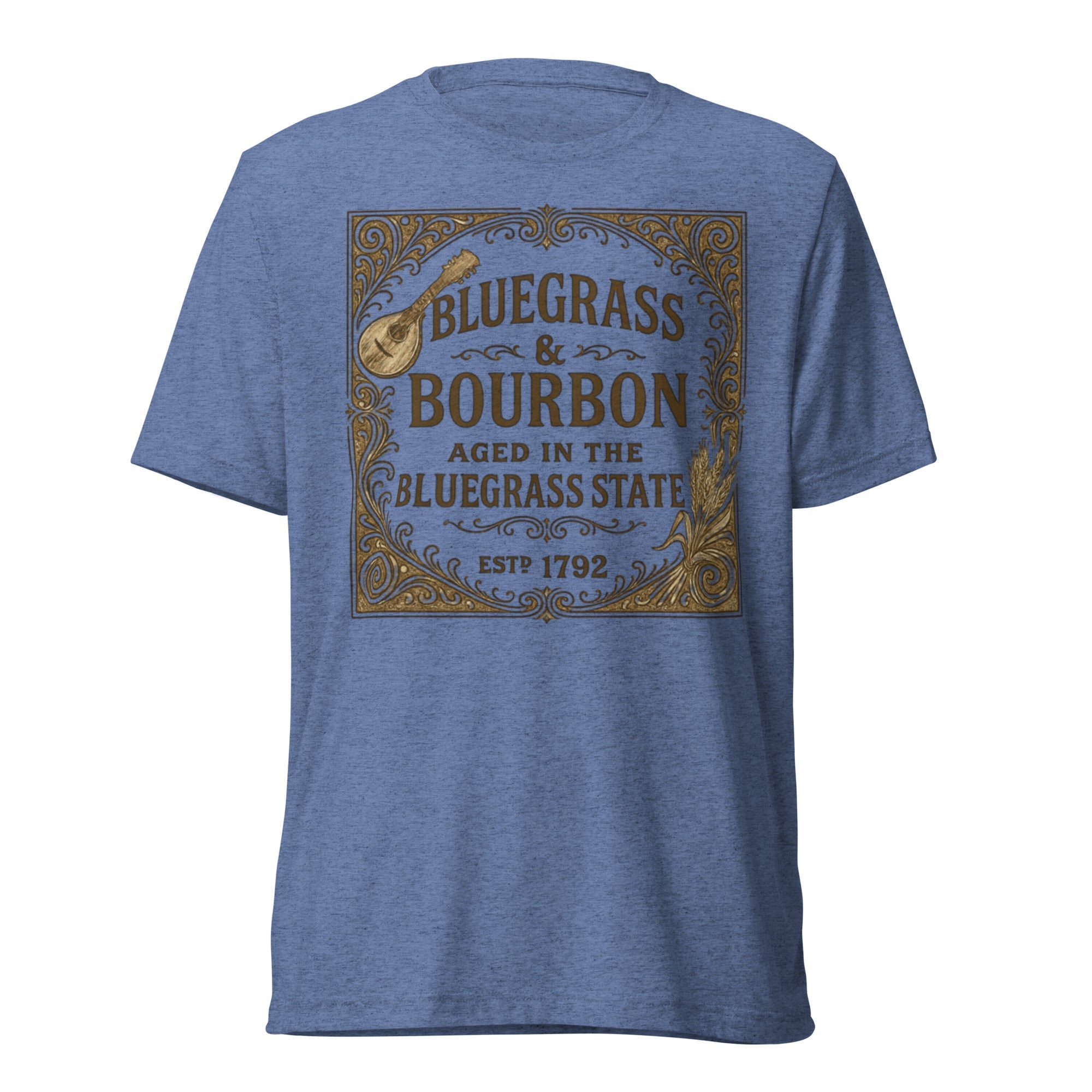 Bluegrass & Bourbon Vintage Label T-Shirt | Kentucky Heritage | Elite - Bluegrass Elite Apparel LLC