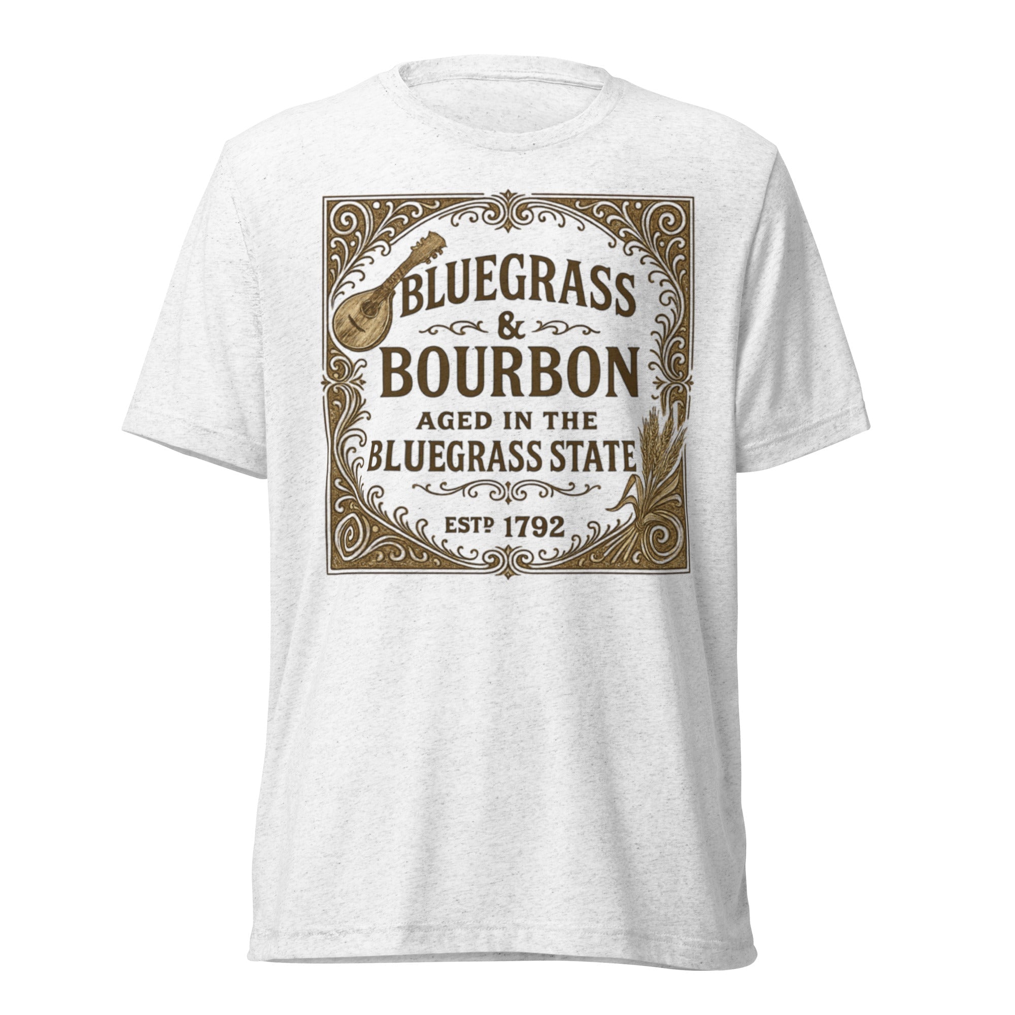 Bluegrass & Bourbon Vintage Label T-Shirt | Kentucky Heritage | Elite - Bluegrass Elite Apparel LLC