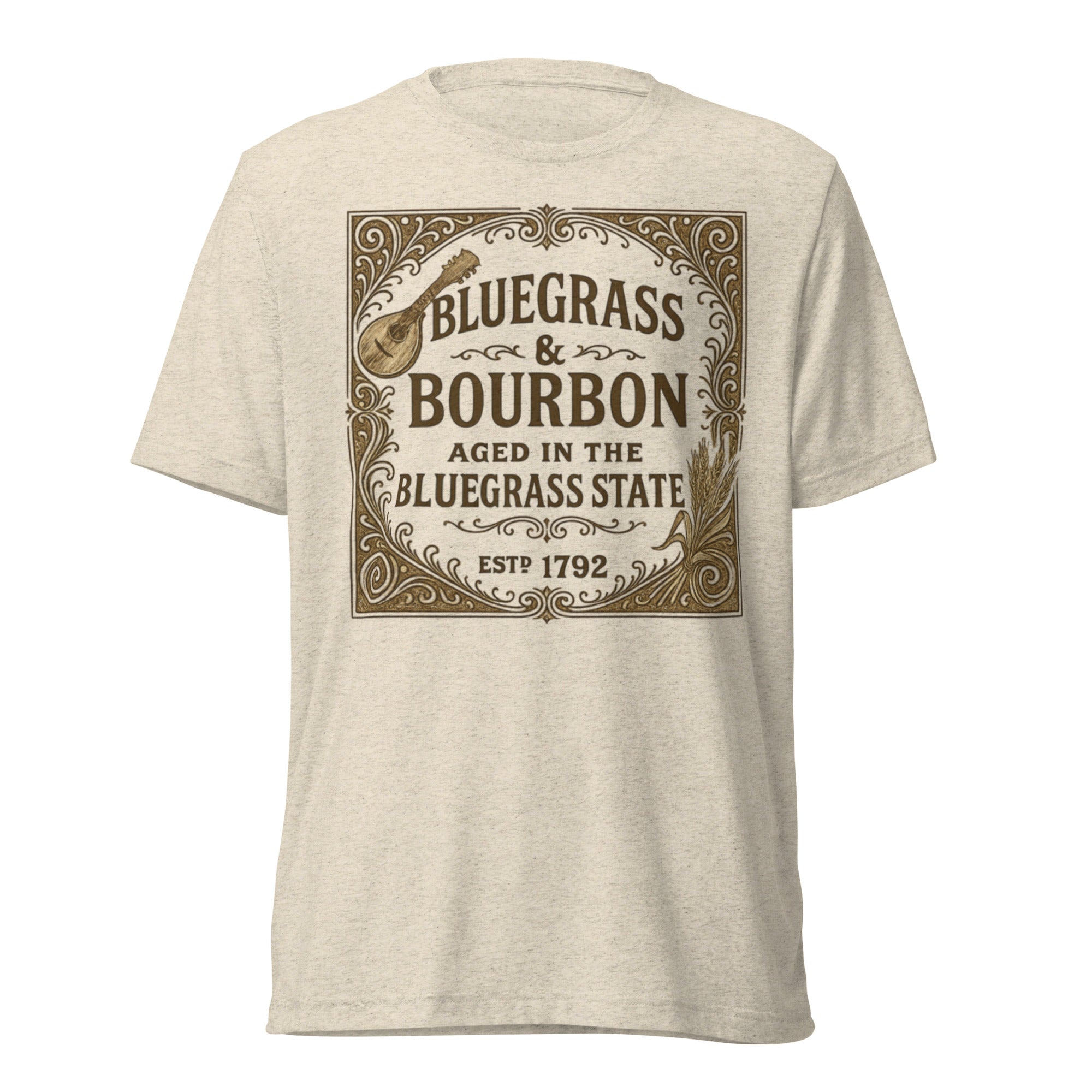 Bluegrass & Bourbon Vintage Label T-Shirt | Kentucky Heritage | Elite - Bluegrass Elite Apparel LLC