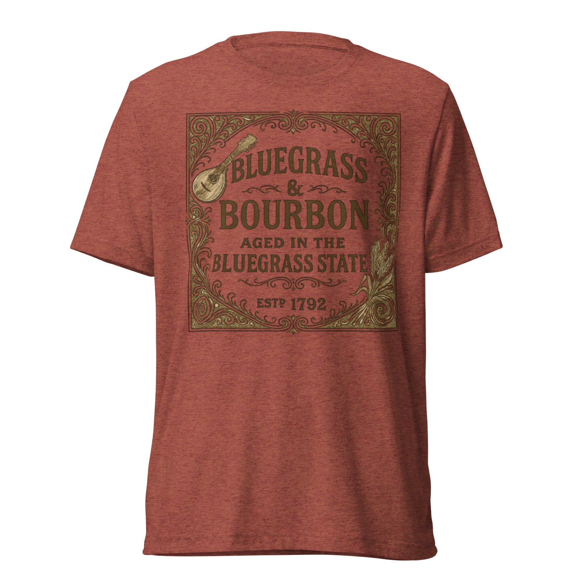 Bluegrass & Bourbon Vintage Label T-Shirt | Kentucky Heritage | Elite - Bluegrass Elite Apparel LLC