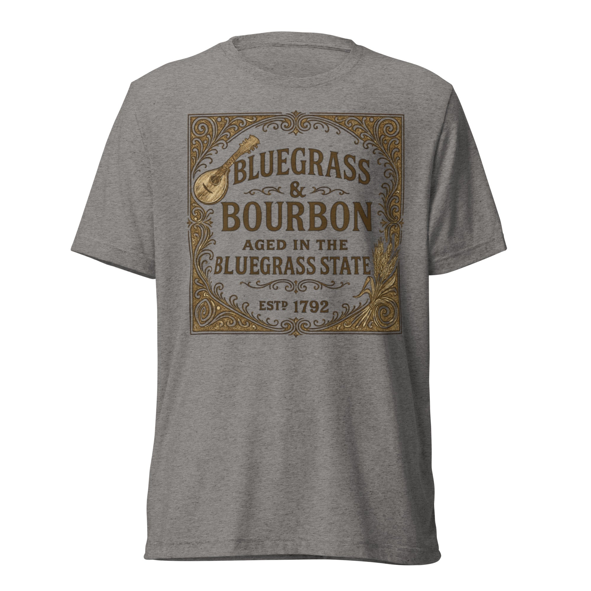 Bluegrass & Bourbon Vintage Label T-Shirt | Kentucky Heritage | Elite - Bluegrass Elite Apparel LLC