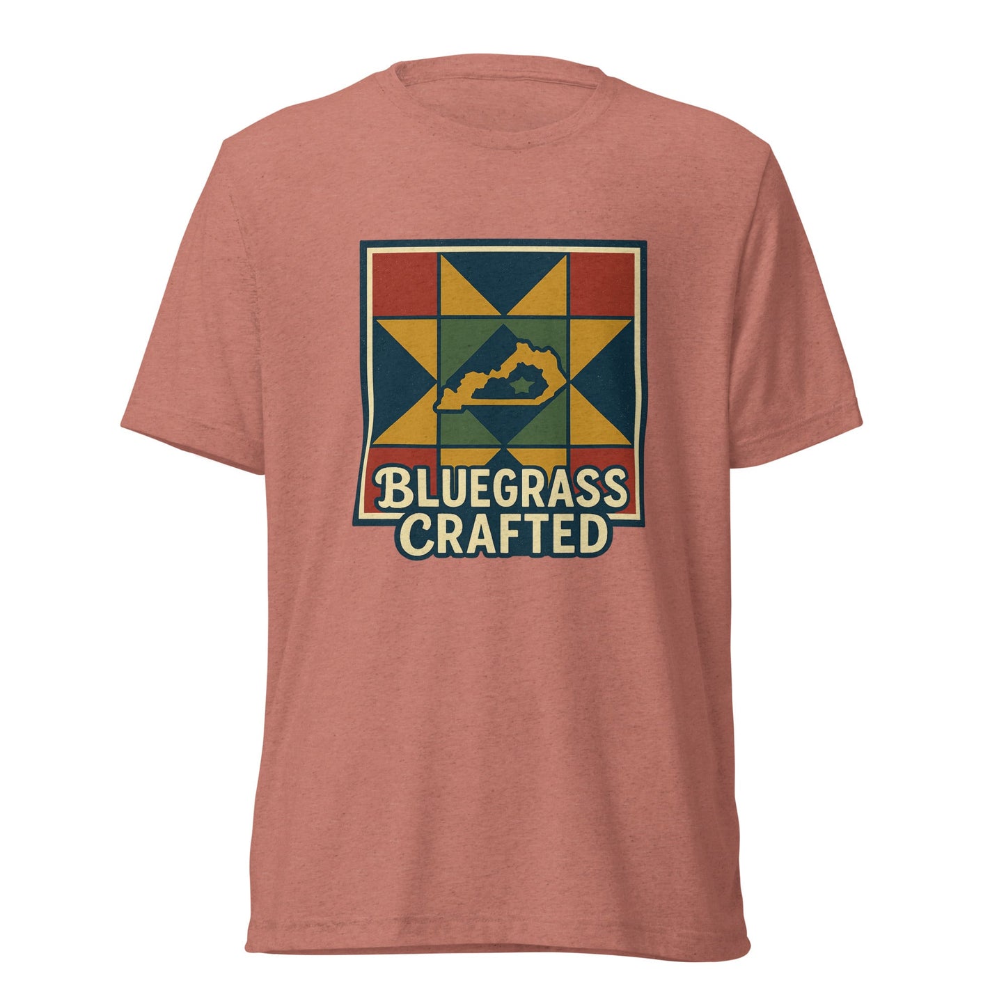 Bluegrass Crafted Tee | Kentucky Quilt Heritage Shirt | Elite Tri - Blend - Bluegrass Elite Apparel LLC