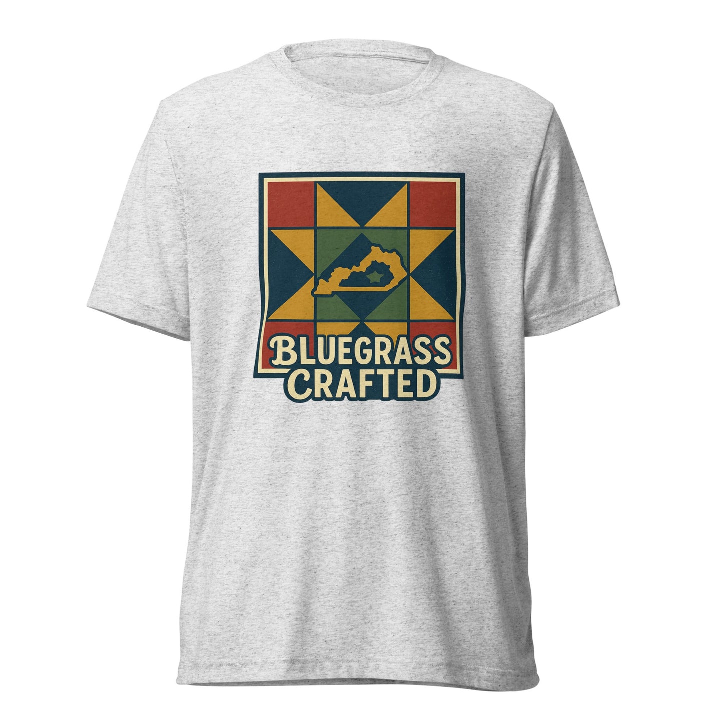 Bluegrass Crafted Tee | Kentucky Quilt Heritage Shirt | Elite Tri - Blend - Bluegrass Elite Apparel LLC