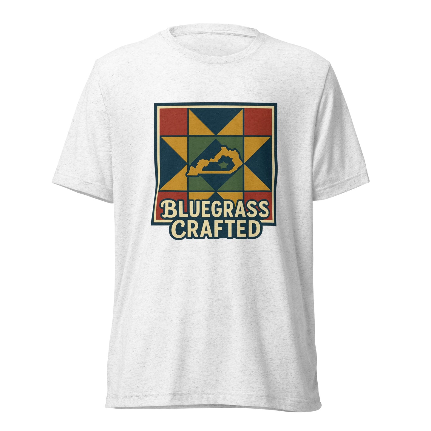 Bluegrass Crafted Tee | Kentucky Quilt Heritage Shirt | Elite Tri - Blend - Bluegrass Elite Apparel LLC