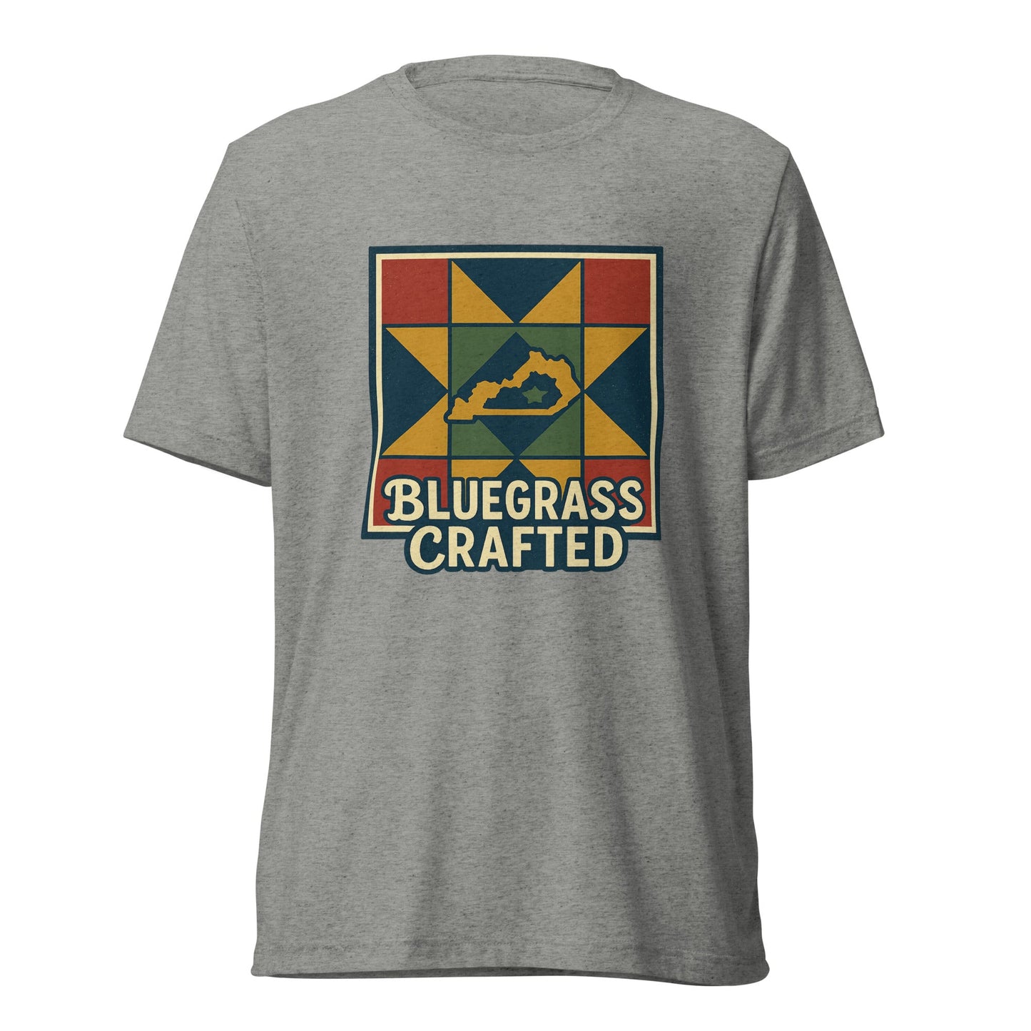 Bluegrass Crafted Tee | Kentucky Quilt Heritage Shirt | Elite Tri - Blend - Bluegrass Elite Apparel LLC