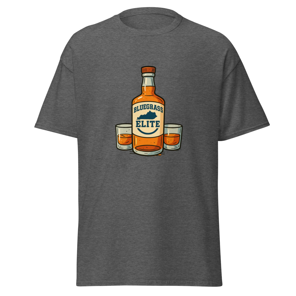 Bluegrass Elite Bourbon Bottle T-Shirt | Kentucky Whiskey Pride | Classic Cotton - Bluegrass Elite Apparel LLC