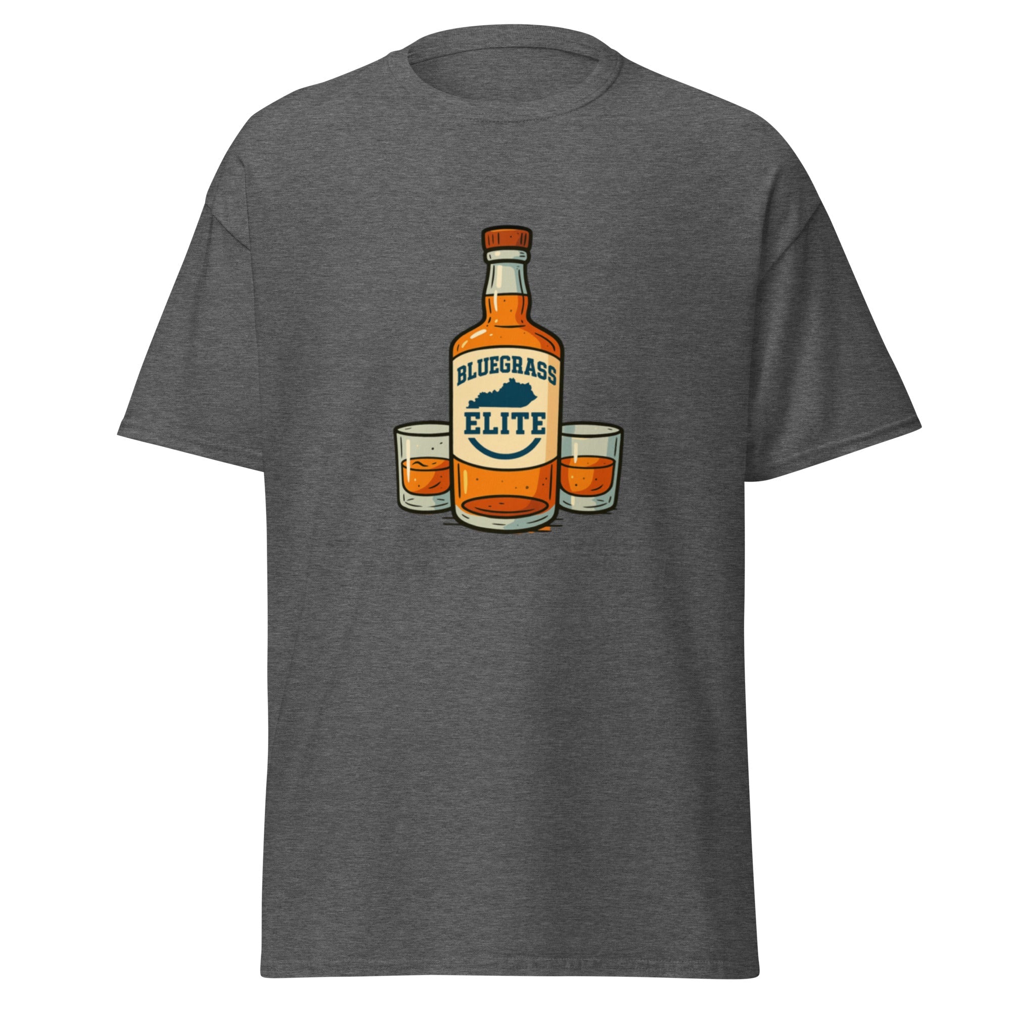 Bluegrass Elite Bourbon Bottle T-Shirt | Kentucky Whiskey Pride | Classic Cotton - Bluegrass Elite Apparel LLC