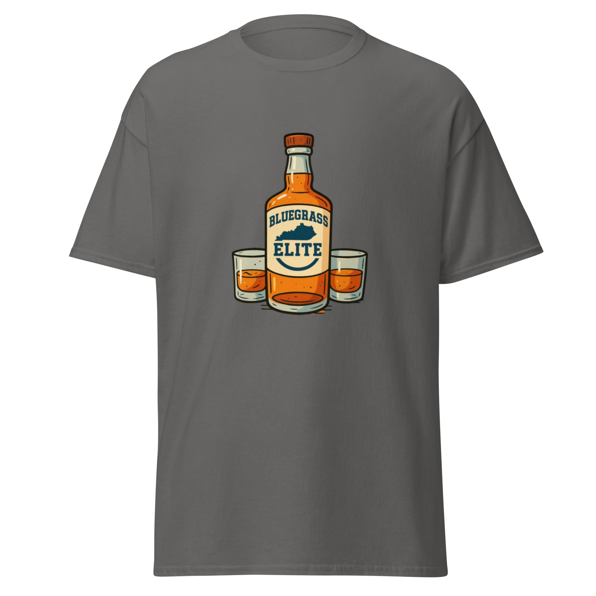 Bluegrass Elite Bourbon Bottle T-Shirt | Kentucky Whiskey Pride | Classic Cotton - Bluegrass Elite Apparel LLC