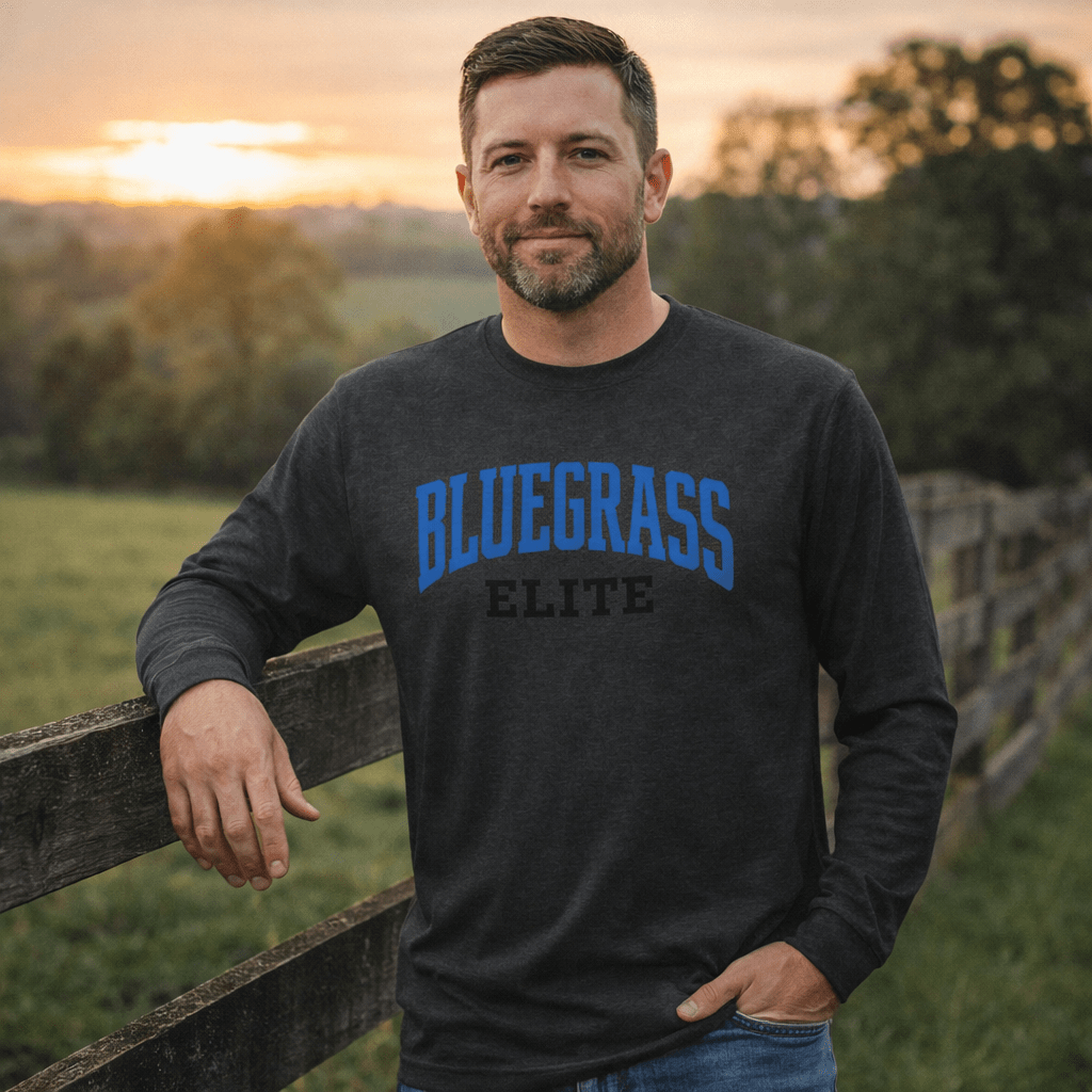 Bluegrass Elite Collegiate Script Long Sleeve Tee | Classic - Bluegrass Elite Apparel LLC