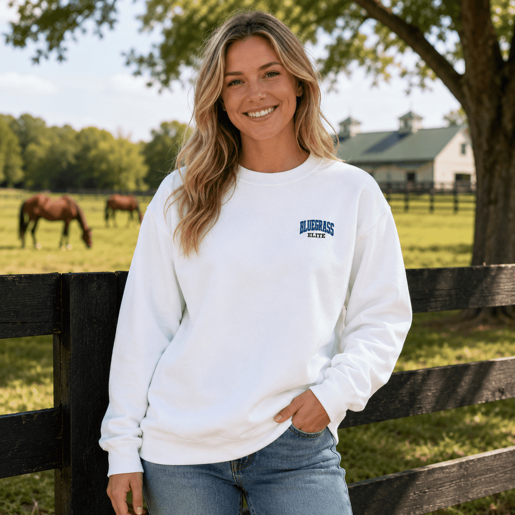 Bluegrass Elite Embroidered Premium Sweatshirt | Collegiate Heritage Crewneck - Bluegrass Elite Apparel LLC