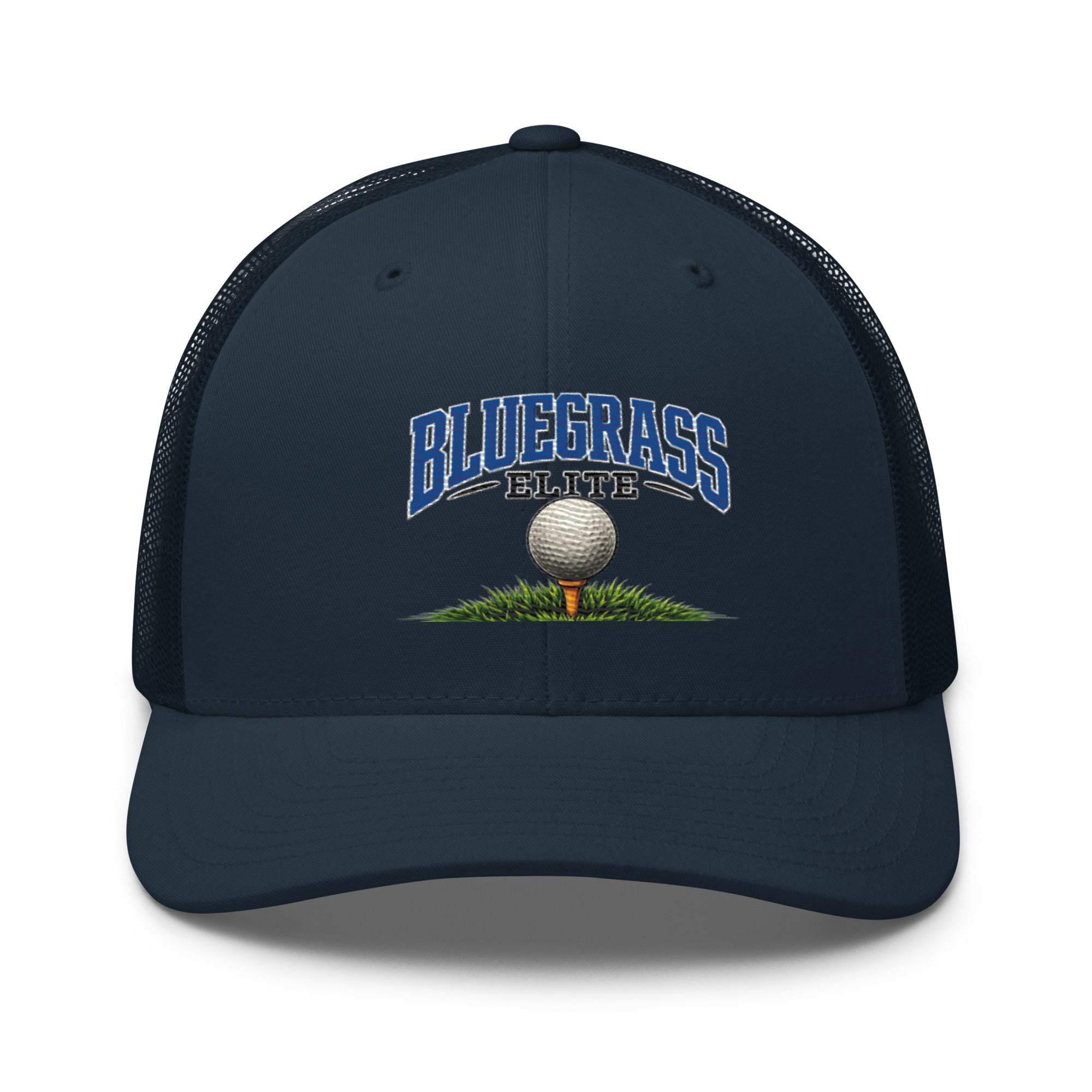 Bluegrass Elite Golf Ball Trucker Hat | Classic Grass Tee Design - Bluegrass Elite Apparel LLC