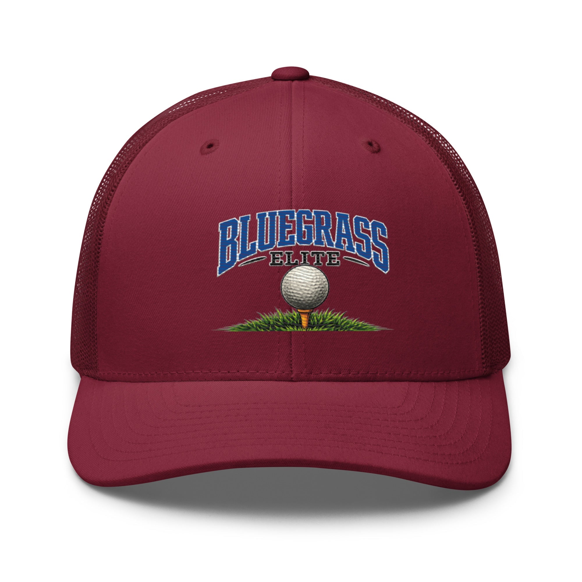 Bluegrass Elite Golf Ball Trucker Hat | Classic Grass Tee Design - Bluegrass Elite Apparel LLC