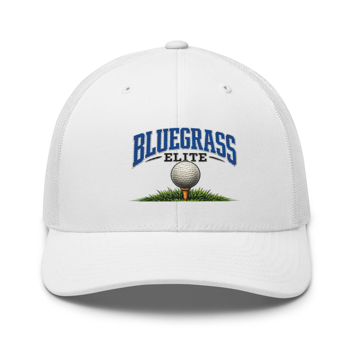 Bluegrass Elite Golf Ball Trucker Hat | Classic Grass Tee Design - Bluegrass Elite Apparel LLC