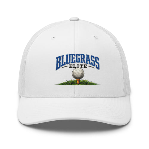 Bluegrass Elite Golf Ball Trucker Hat | Classic Grass Tee Design - Bluegrass Elite Apparel LLC