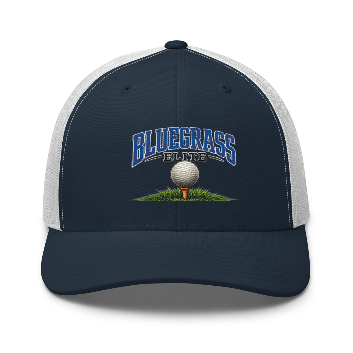 Bluegrass Elite Golf Ball Trucker Hat | Classic Grass Tee Design - Bluegrass Elite Apparel LLC