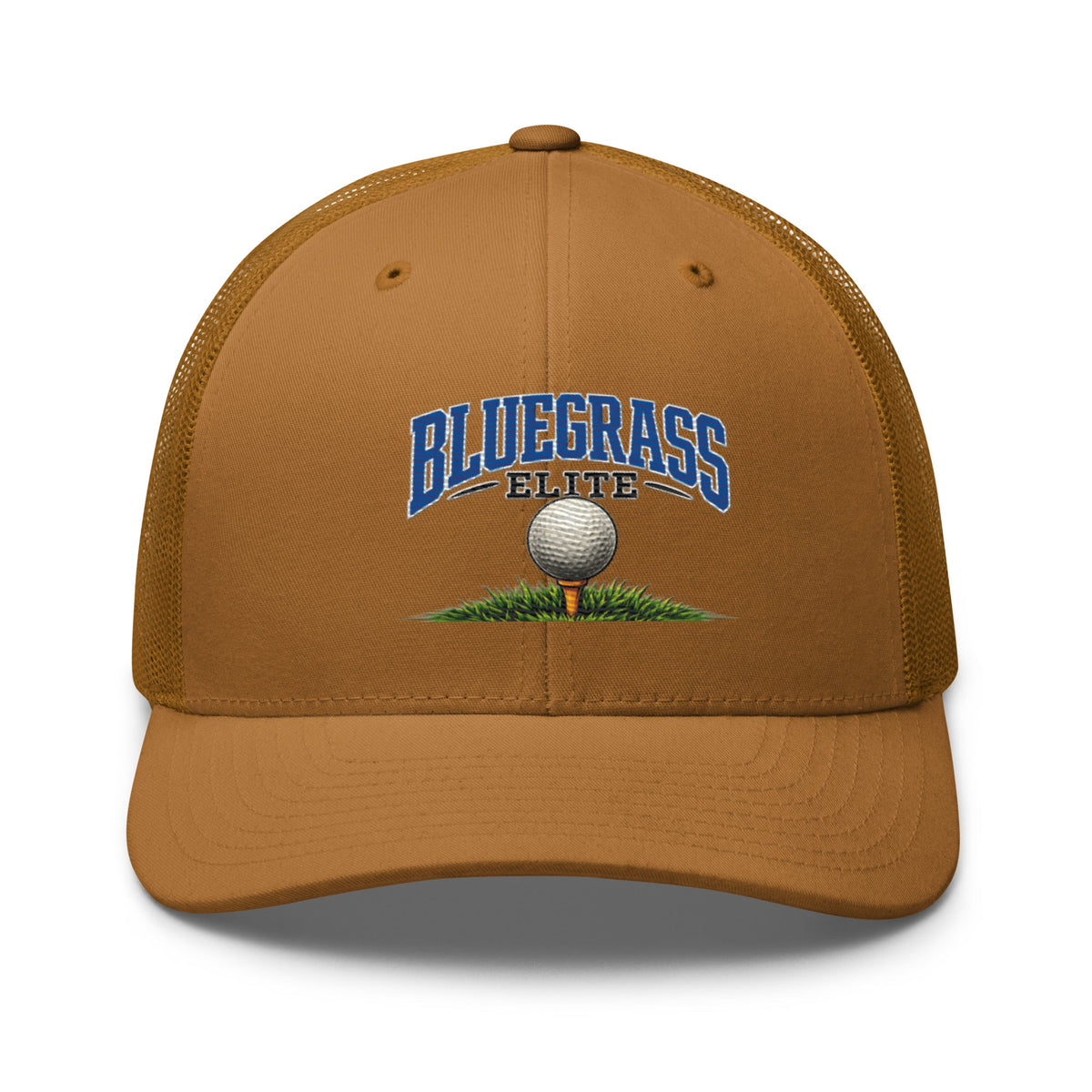 Bluegrass Elite Golf Ball Trucker Hat | Classic Grass Tee Design - Bluegrass Elite Apparel LLC