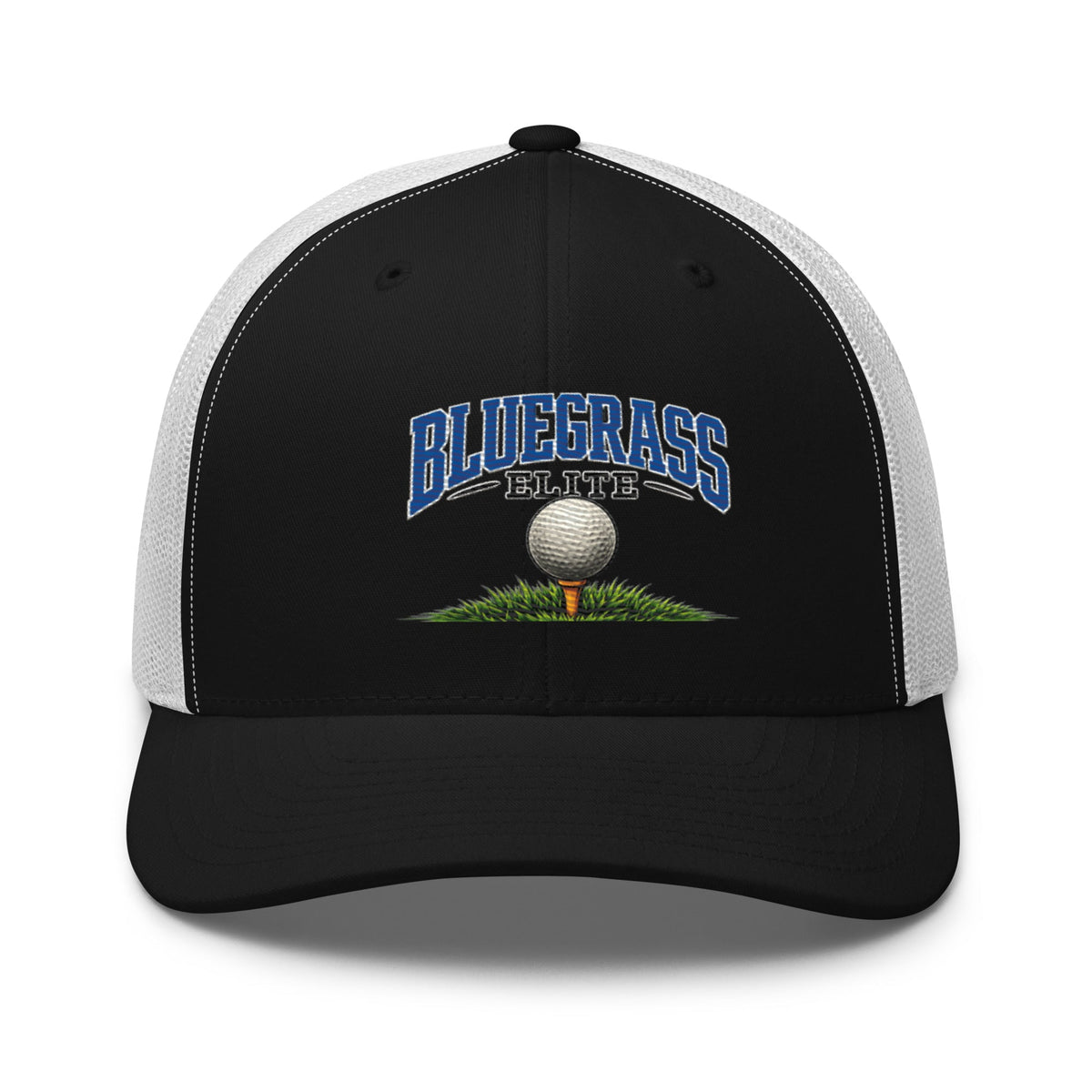 Bluegrass Elite Golf Ball Trucker Hat | Classic Grass Tee Design - Bluegrass Elite Apparel LLC