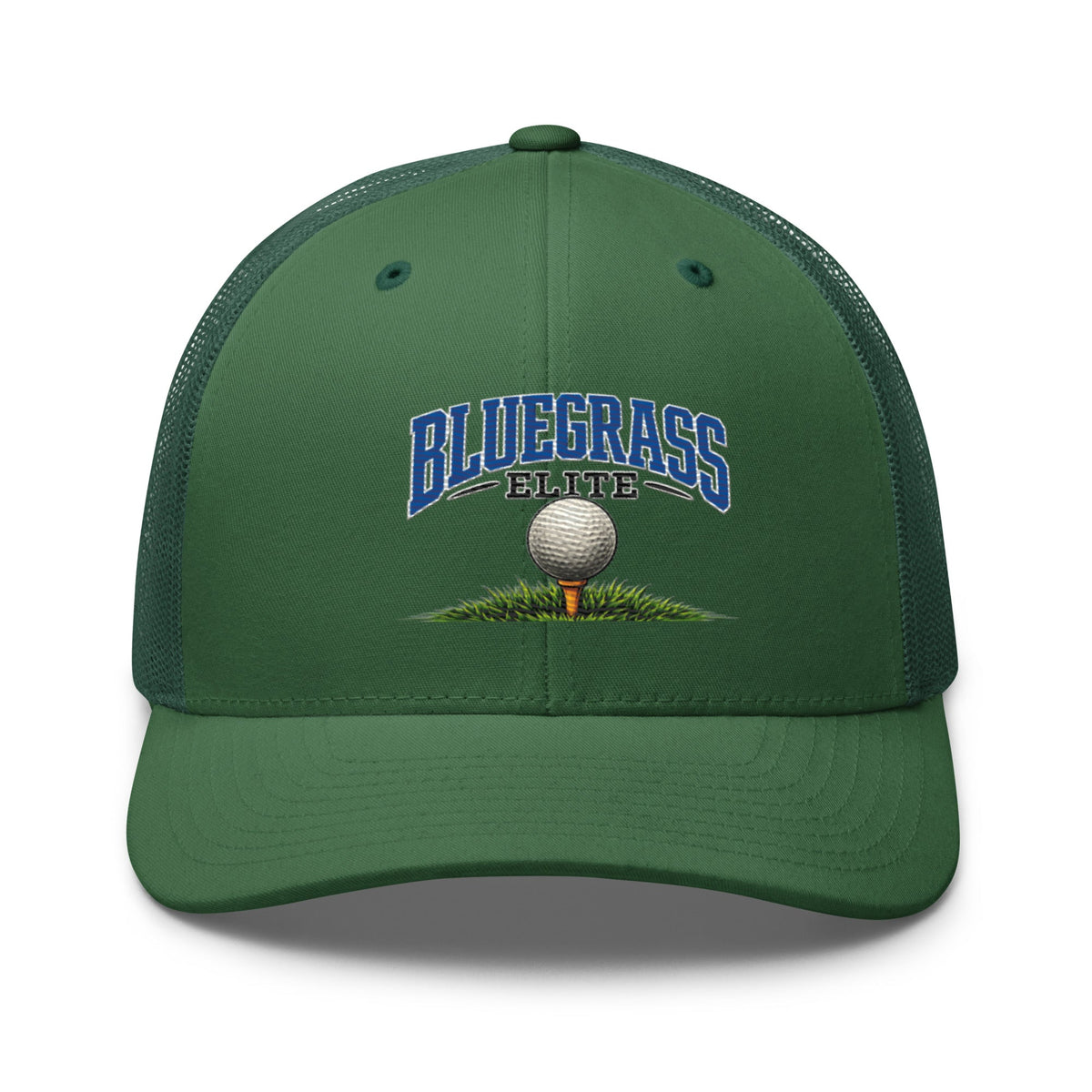 Bluegrass Elite Golf Ball Trucker Hat | Classic Grass Tee Design - Bluegrass Elite Apparel LLC