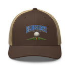 Bluegrass Elite Golf Ball Trucker Hat | Classic Grass Tee Design - Bluegrass Elite Apparel LLC