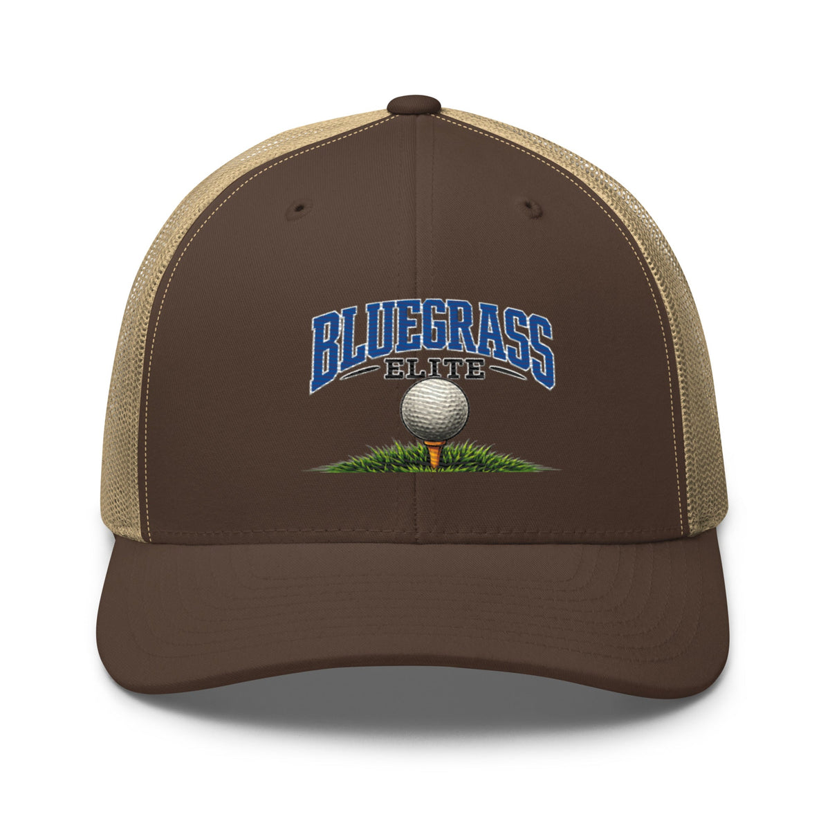 Bluegrass Elite Golf Ball Trucker Hat | Classic Grass Tee Design - Bluegrass Elite Apparel LLC