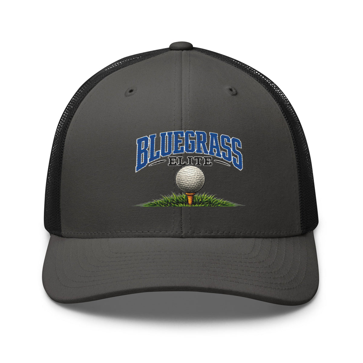 Bluegrass Elite Golf Ball Trucker Hat | Classic Grass Tee Design - Bluegrass Elite Apparel LLC