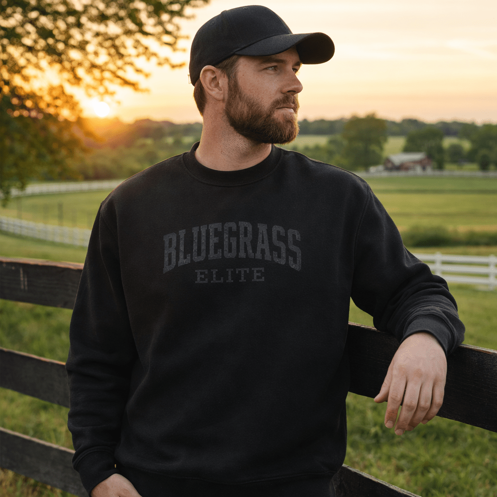Bluegrass Elite Oversized Heavyweight Sweatshirt | Embroidered Collegiate Logo - Bluegrass Elite Apparel LLC