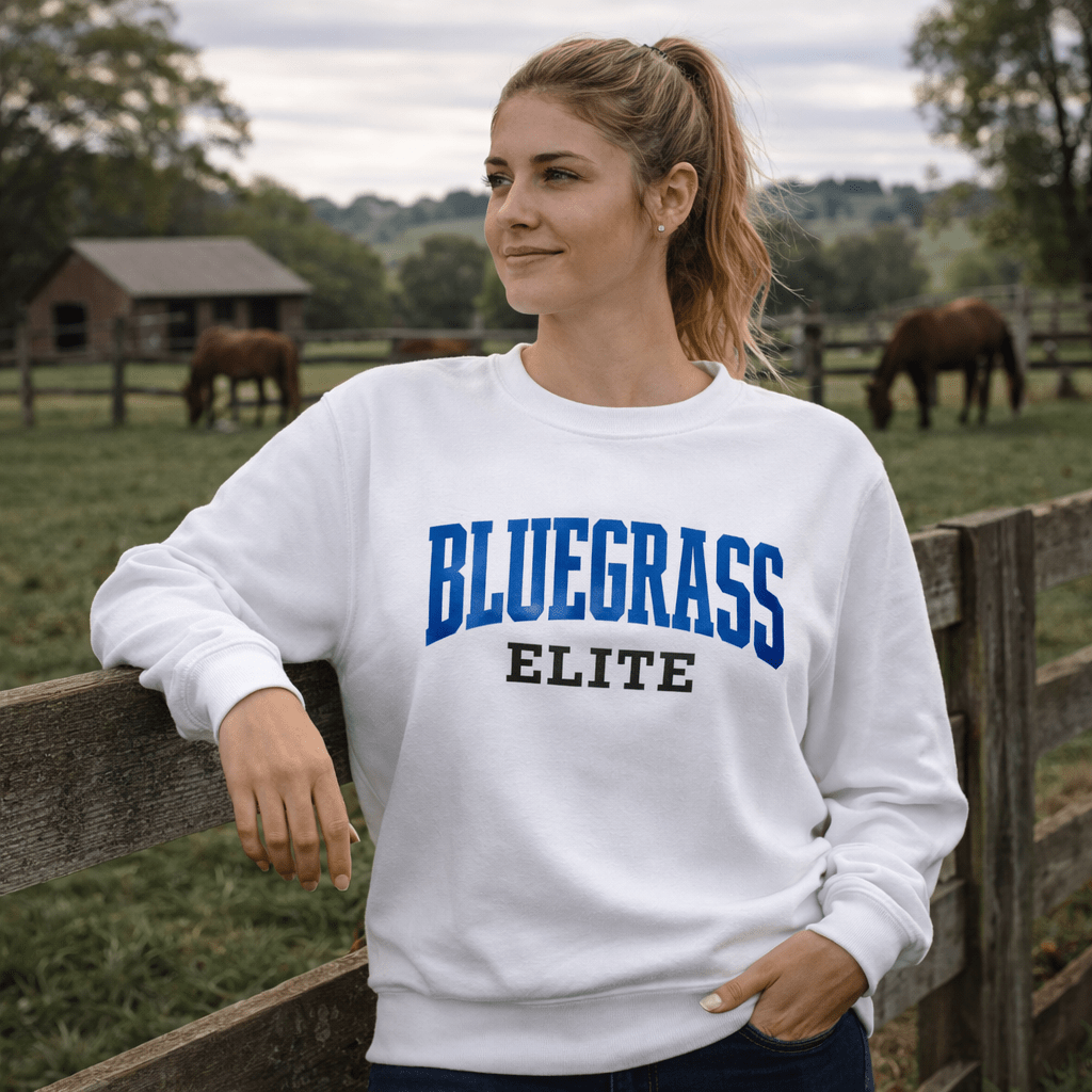 Bluegrass Elite Oversized Sweatshirt | Collegiate Arch | Heavyweight Fleece - Bluegrass Elite Apparel LLC