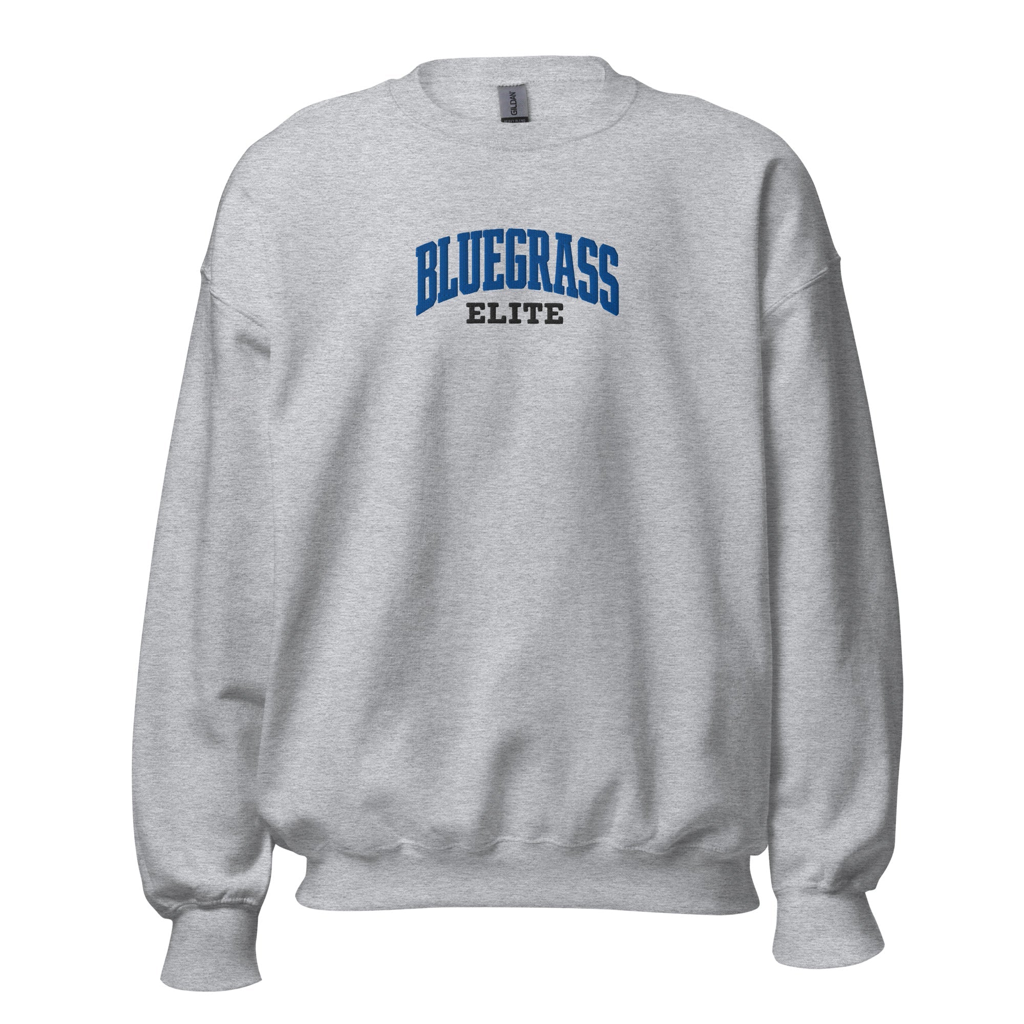 Bluegrass Elite Script Embroidered Sweatshirt | Vintage Athletic Crewneck - Bluegrass Elite Apparel LLC