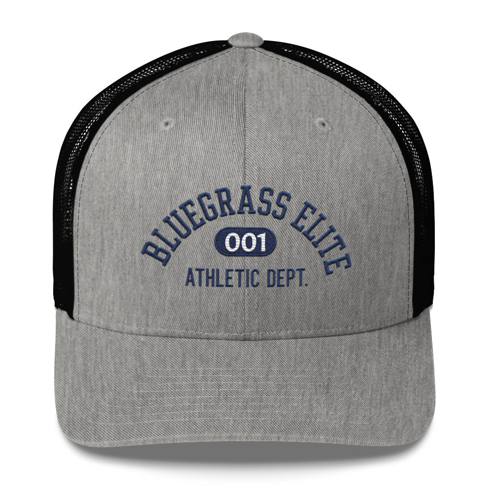 Bluegrass Elite Script Trucker Hat | Athletic Dept Heritage Cap - Bluegrass Elite Apparel LLC
