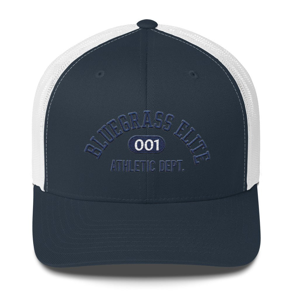 Bluegrass Elite Script Trucker Hat | Athletic Dept Heritage Cap - Bluegrass Elite Apparel LLC