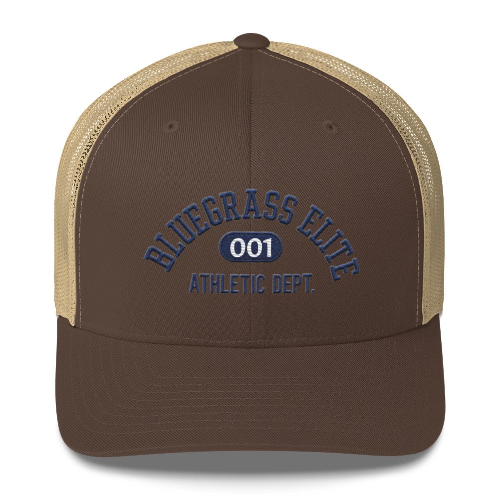 Bluegrass Elite Script Trucker Hat | Athletic Dept Heritage Cap - Bluegrass Elite Apparel LLC