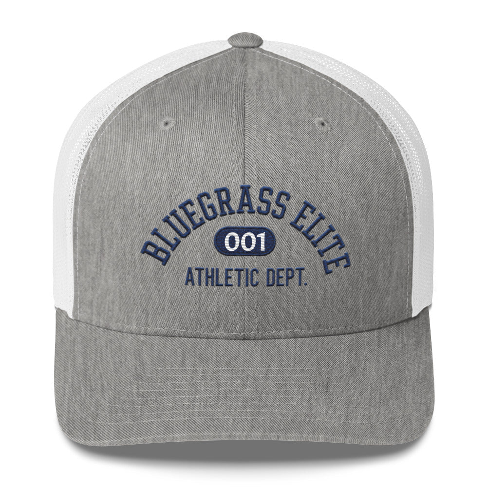 Bluegrass Elite Script Trucker Hat | Athletic Dept Heritage Cap - Bluegrass Elite Apparel LLC