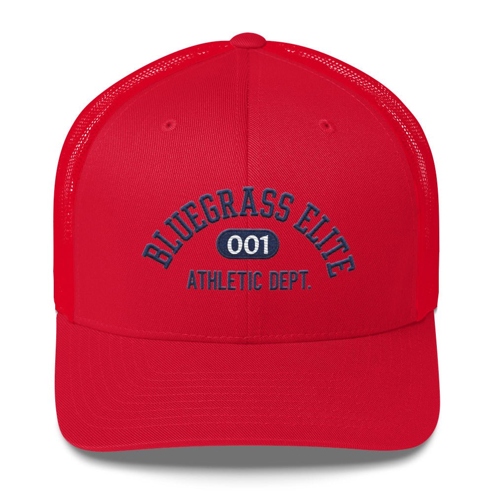 Bluegrass Elite Script Trucker Hat | Athletic Dept Heritage Cap - Bluegrass Elite Apparel LLC