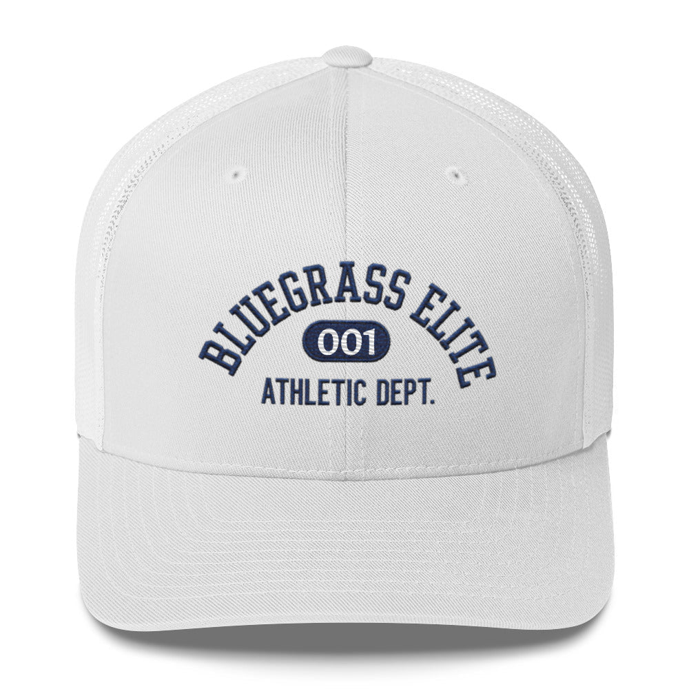 Bluegrass Elite Script Trucker Hat | Athletic Dept Heritage Cap - Bluegrass Elite Apparel LLC